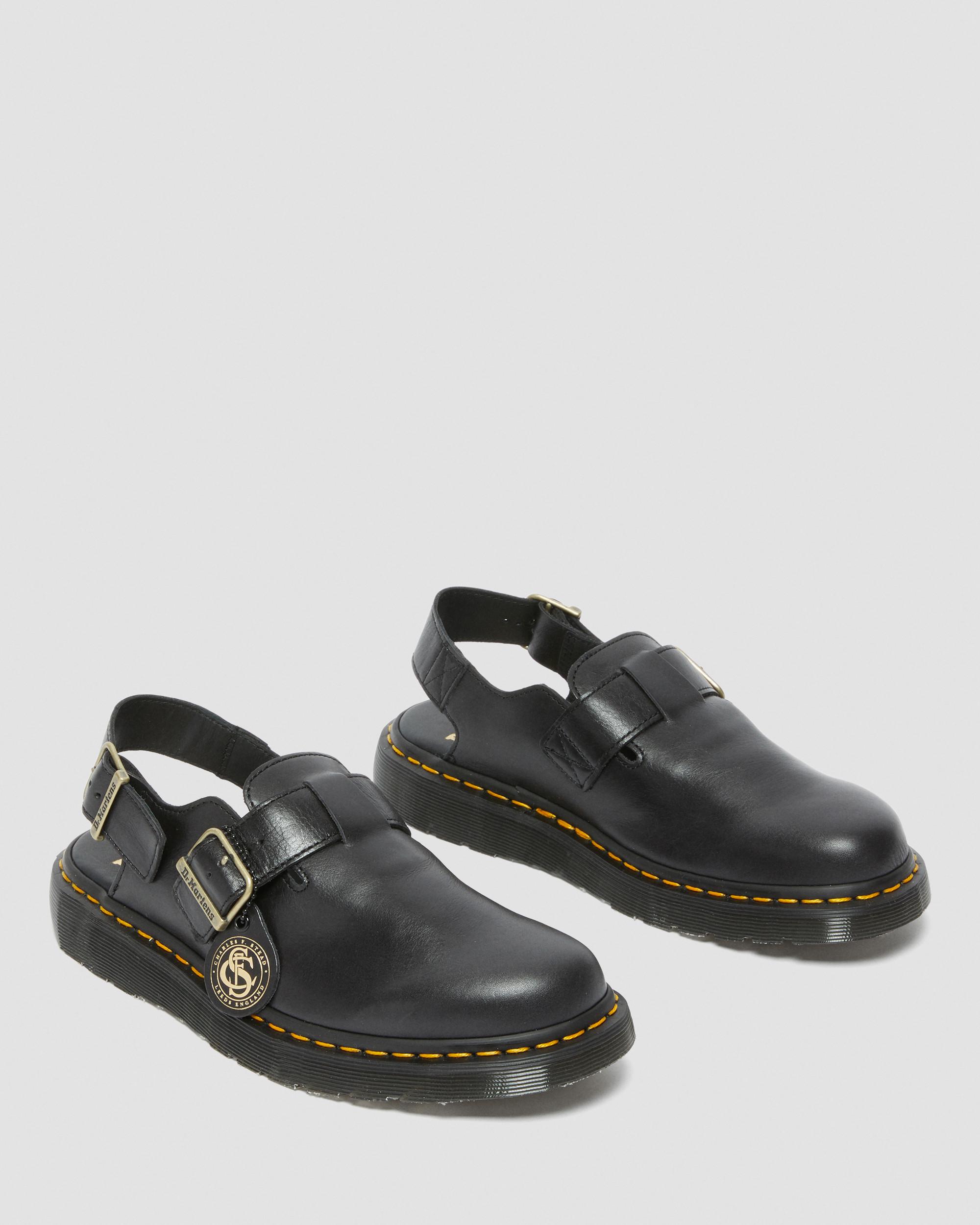 Jorge Made in England Leather Mules in Black