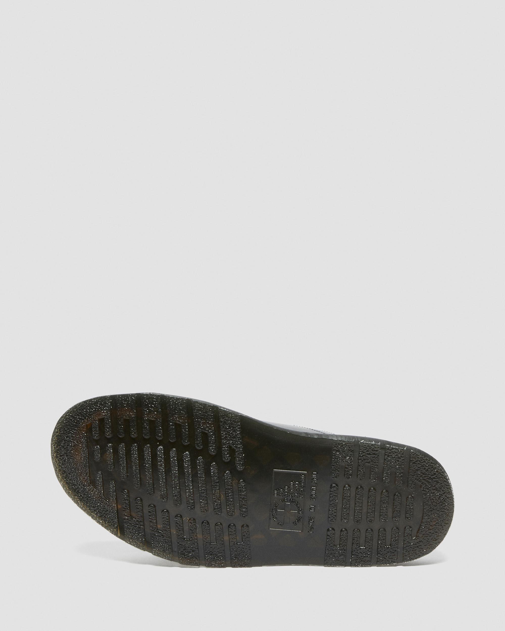 Dayne Made in England Leather Slide Sandals in BLACK | Dr. Martens™