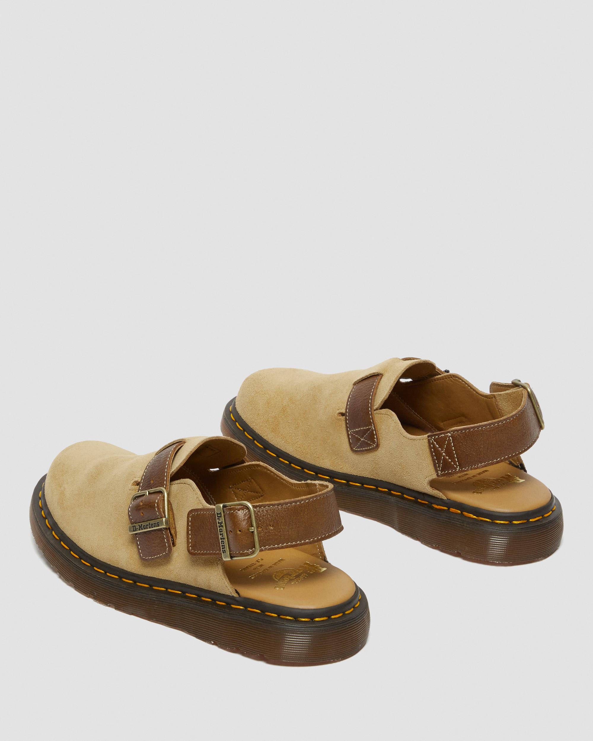 Jorge Made in England Suede Mules in SAND+BRONZE BROWN | Dr. Martens™