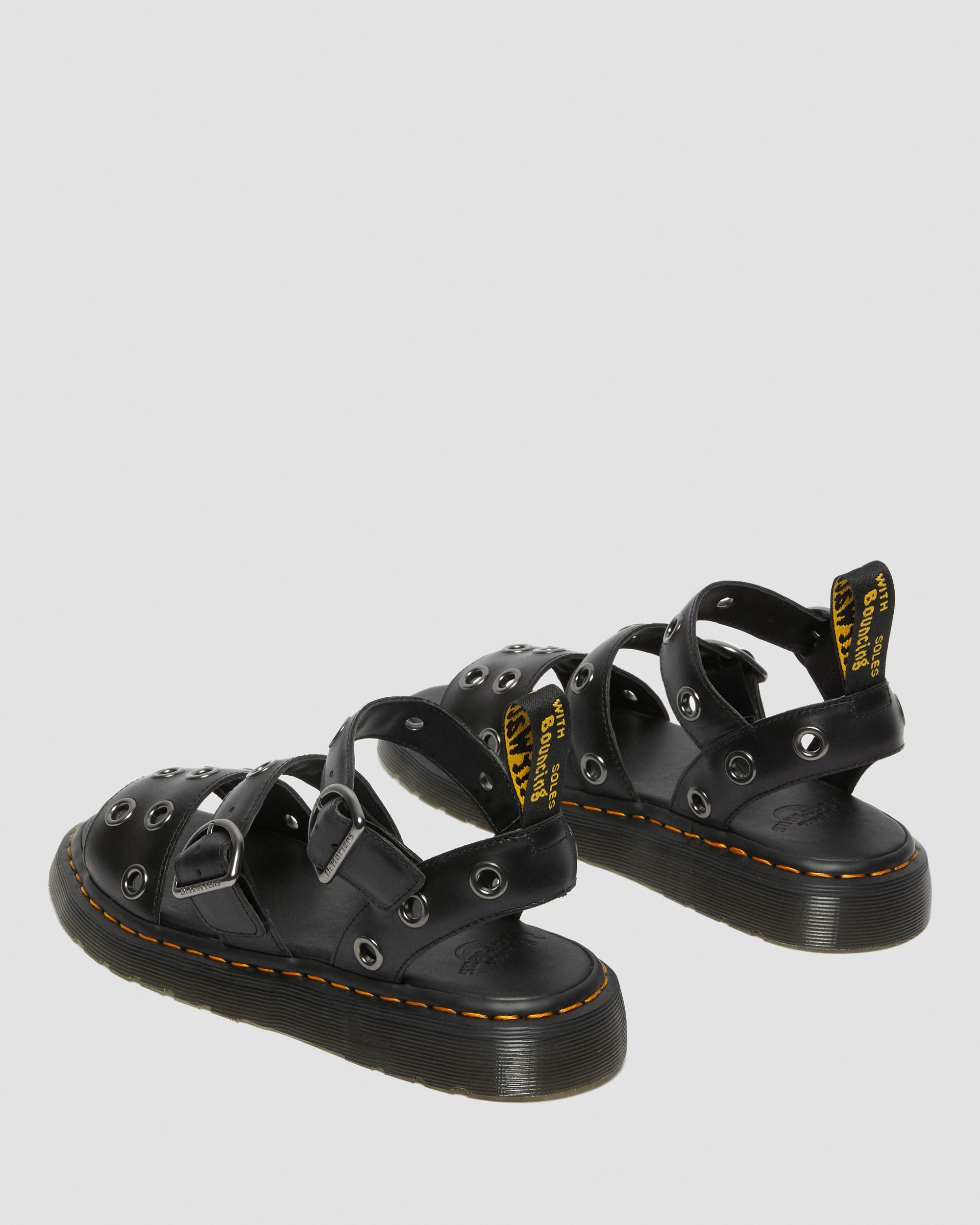 Gryphon Hardware Brando Leather Sandals in Black | Dr. Martens