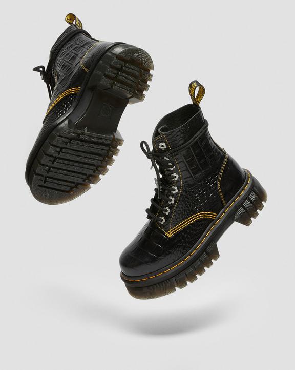 Audrick Heaven by MJ Croc Boots in Black | Dr. Martens Audrick Heaven by MJ Croc Boots in Black | Dr. Martens