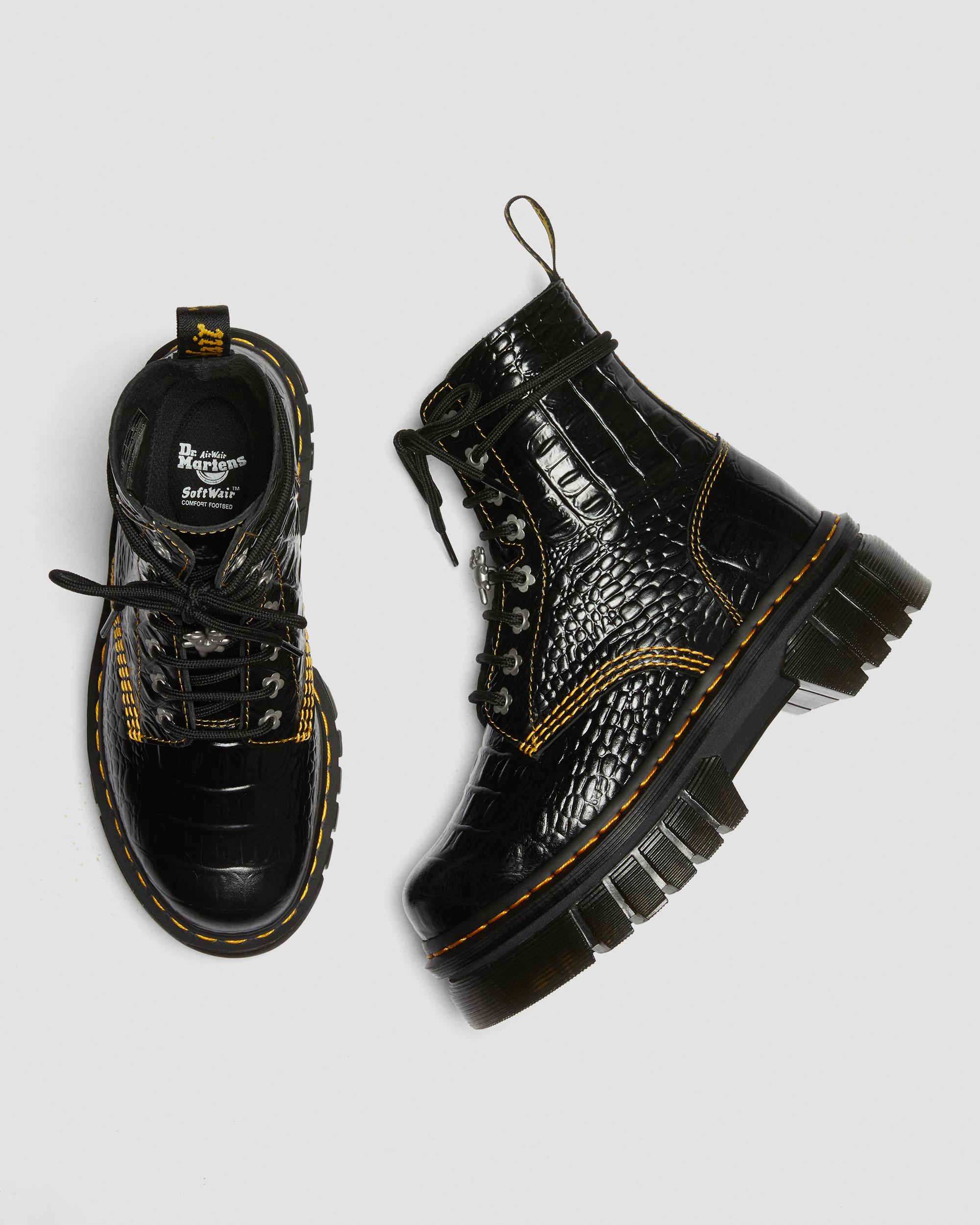 Audrick Heaven by MJ Croc Boots in BLACK | Dr. Martens™