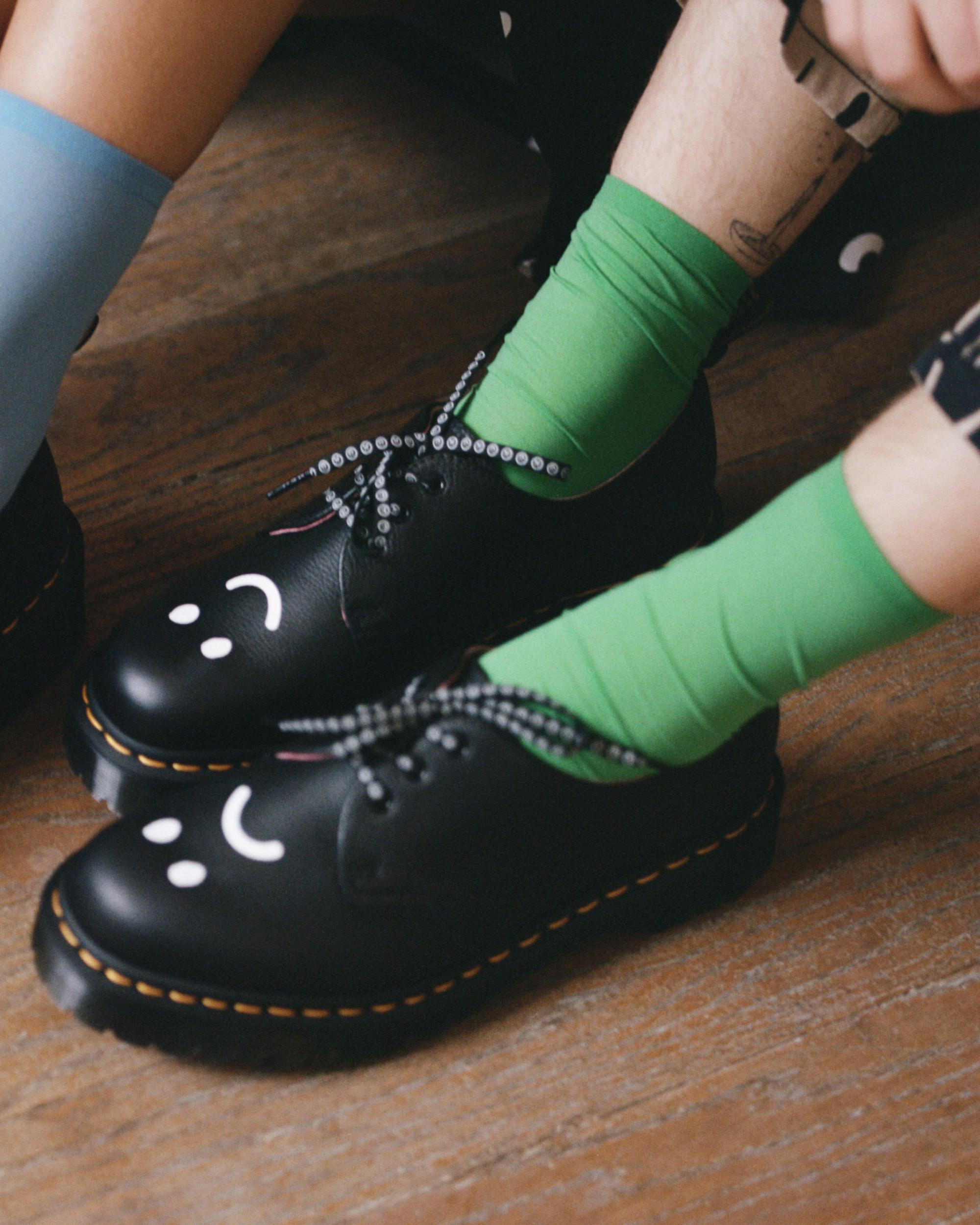 1461 Bex Lazy Oaf Leather Shoes​ in Black