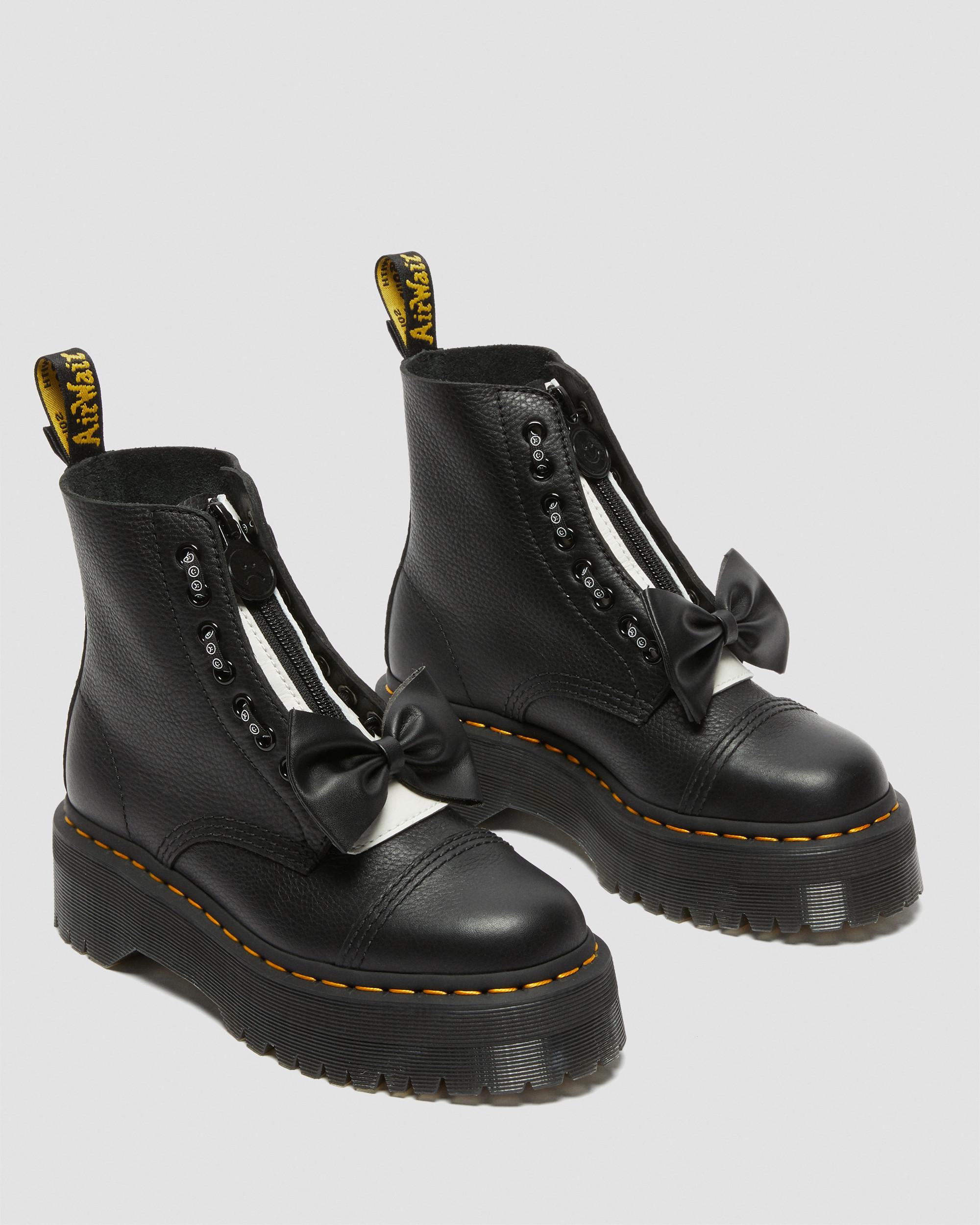 Sinclair Lazy Oaf Leather Platform Boots in Black | Dr. Martens
