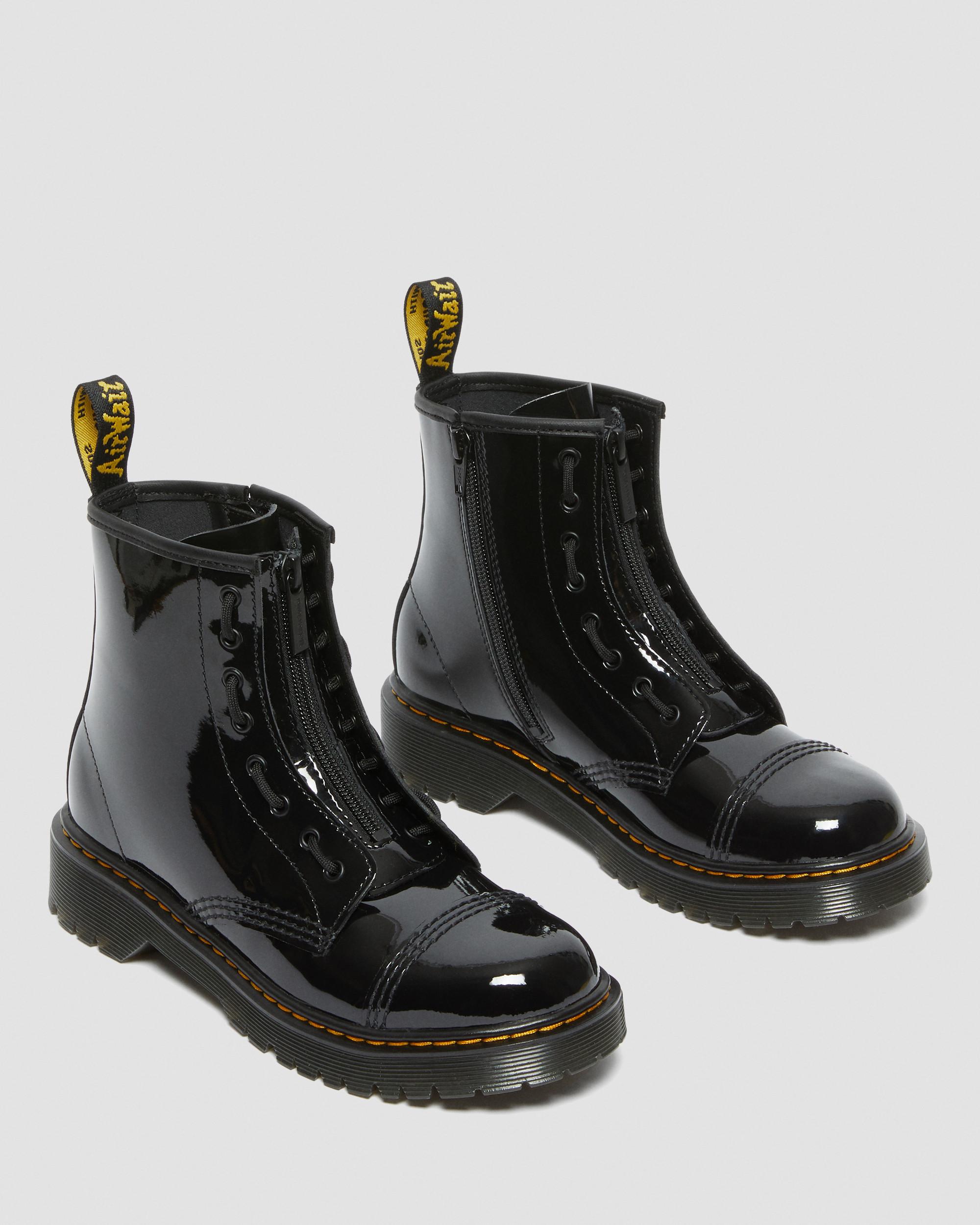 Youth Sinclair Bex Patent Leather Boots in BLACK | Dr. Martens™
