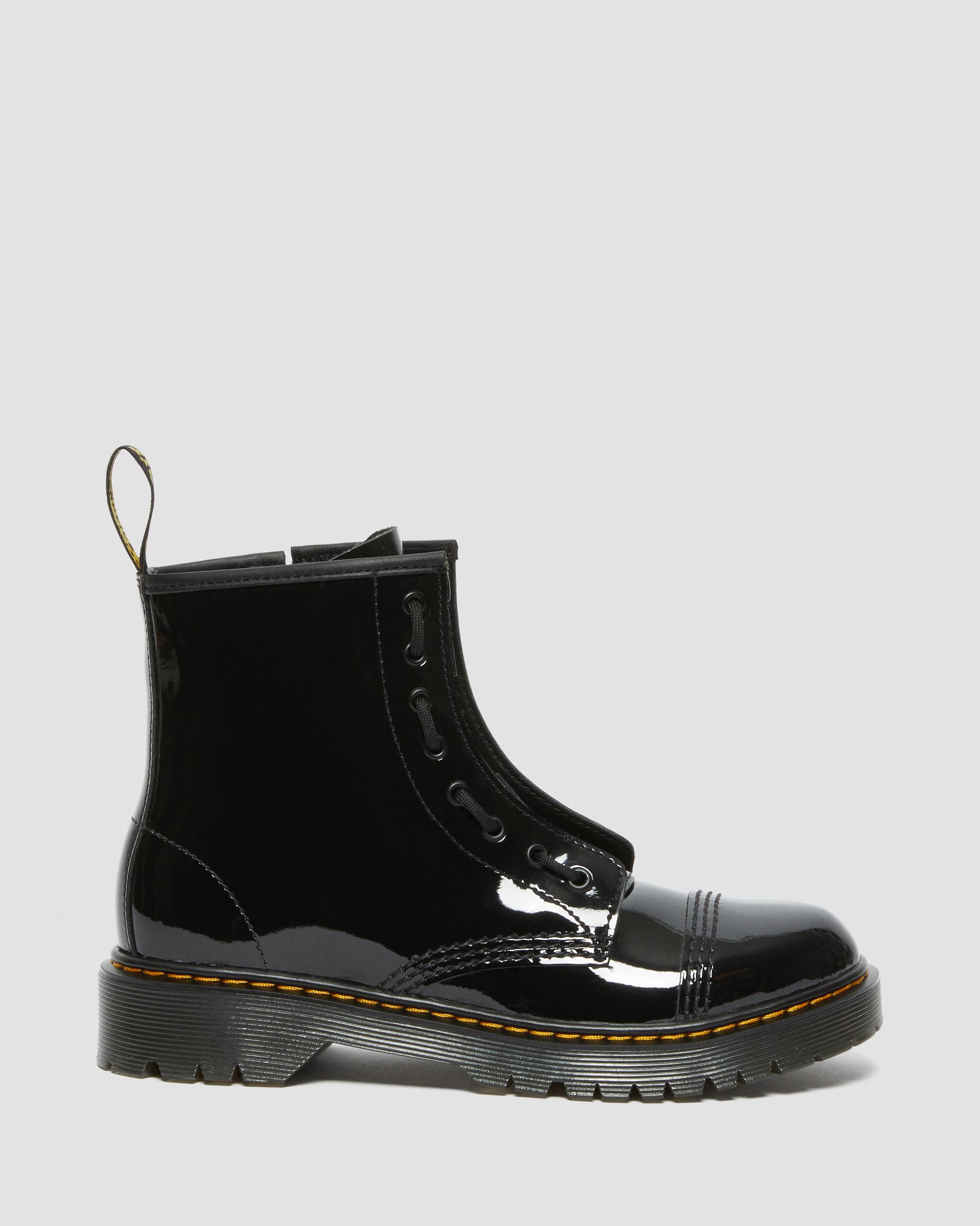Youth Sinclair Bex Patent Leather Boots in Black | Dr. Martens