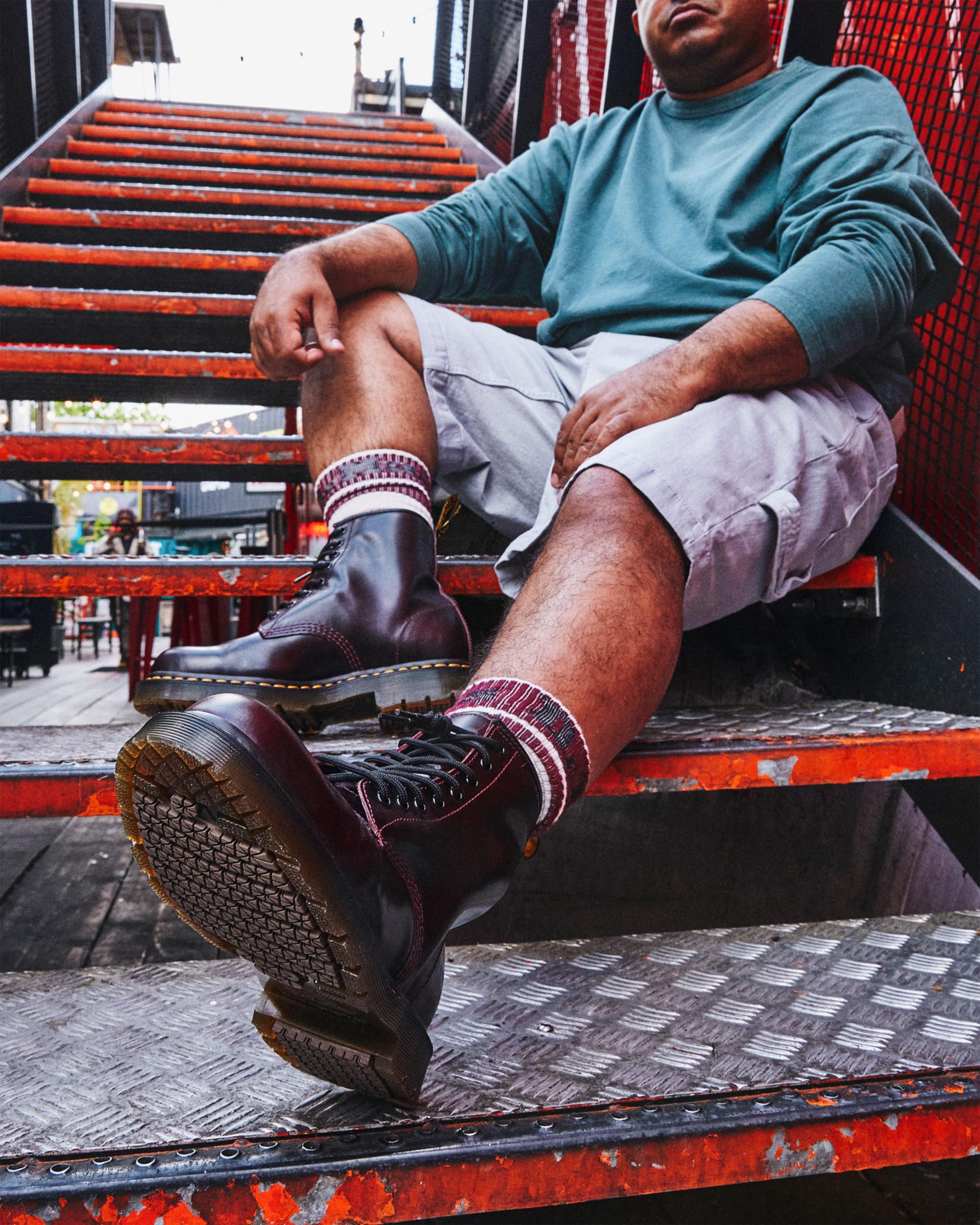 1460 Slip Resistant Atlas Leather Lace Up Boots in OXBLOOD | Dr