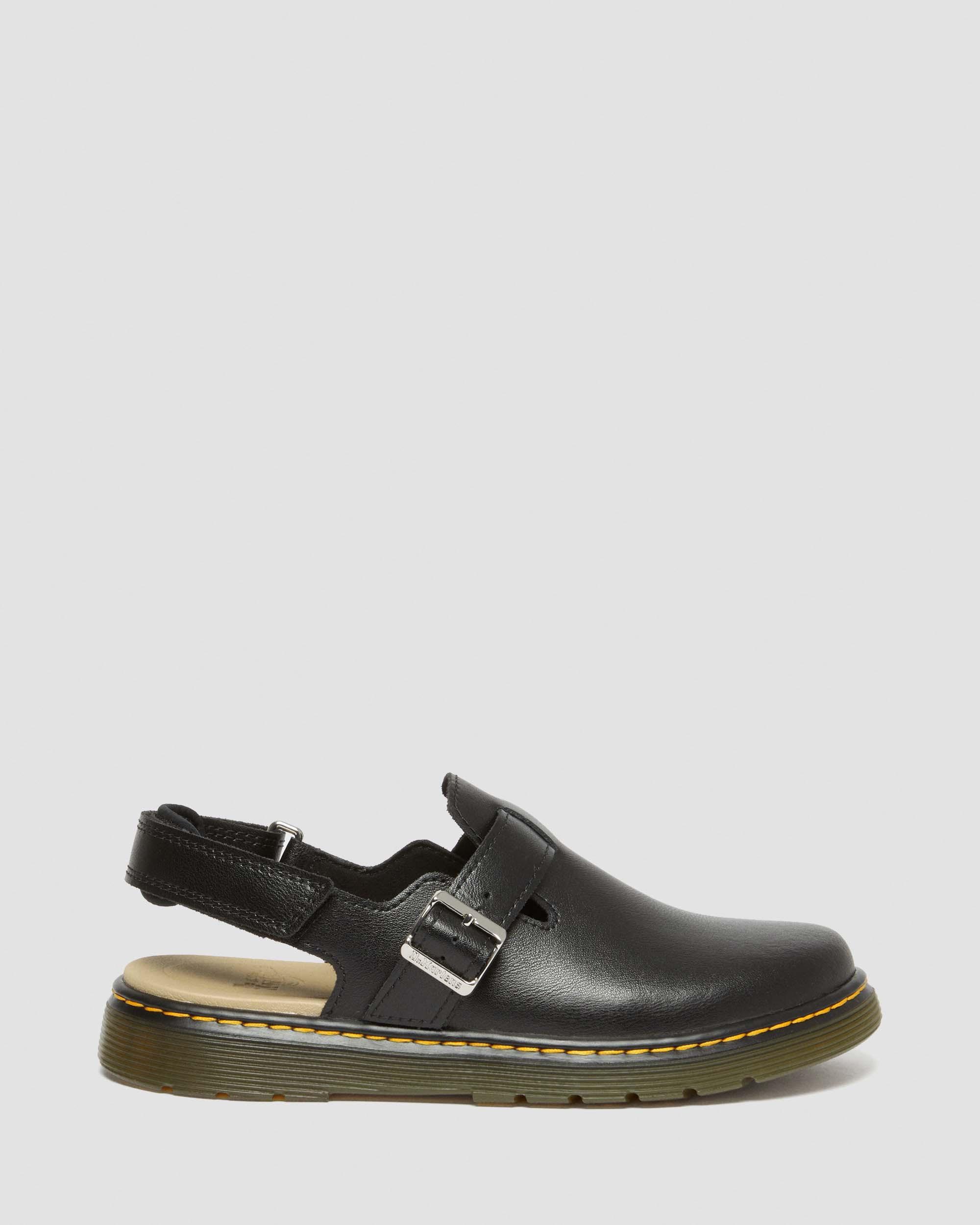 Youth Jorgie Leather Slingback Mules in Black | Dr. Martens