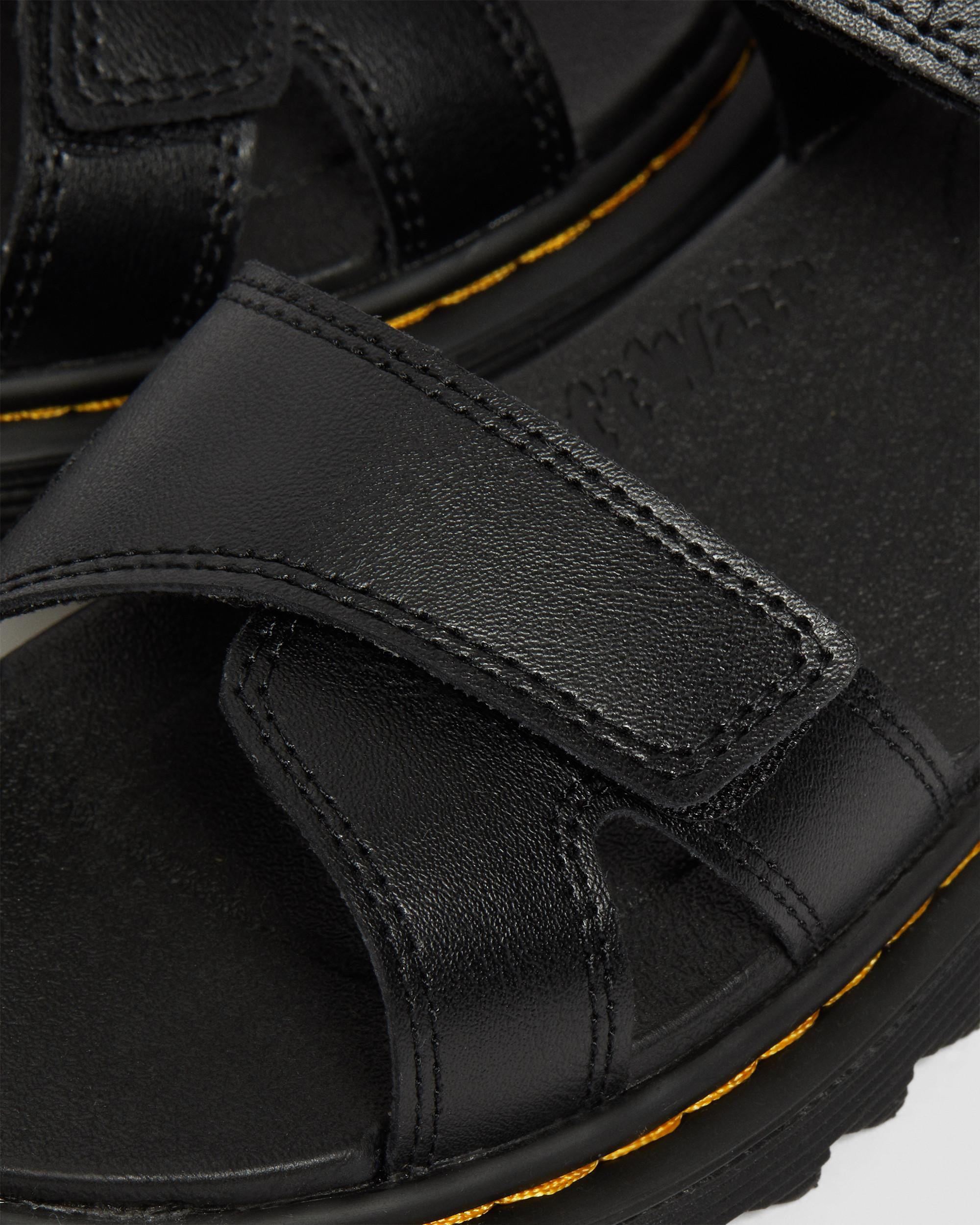 Youth Vossie Leather Sandals in Black
