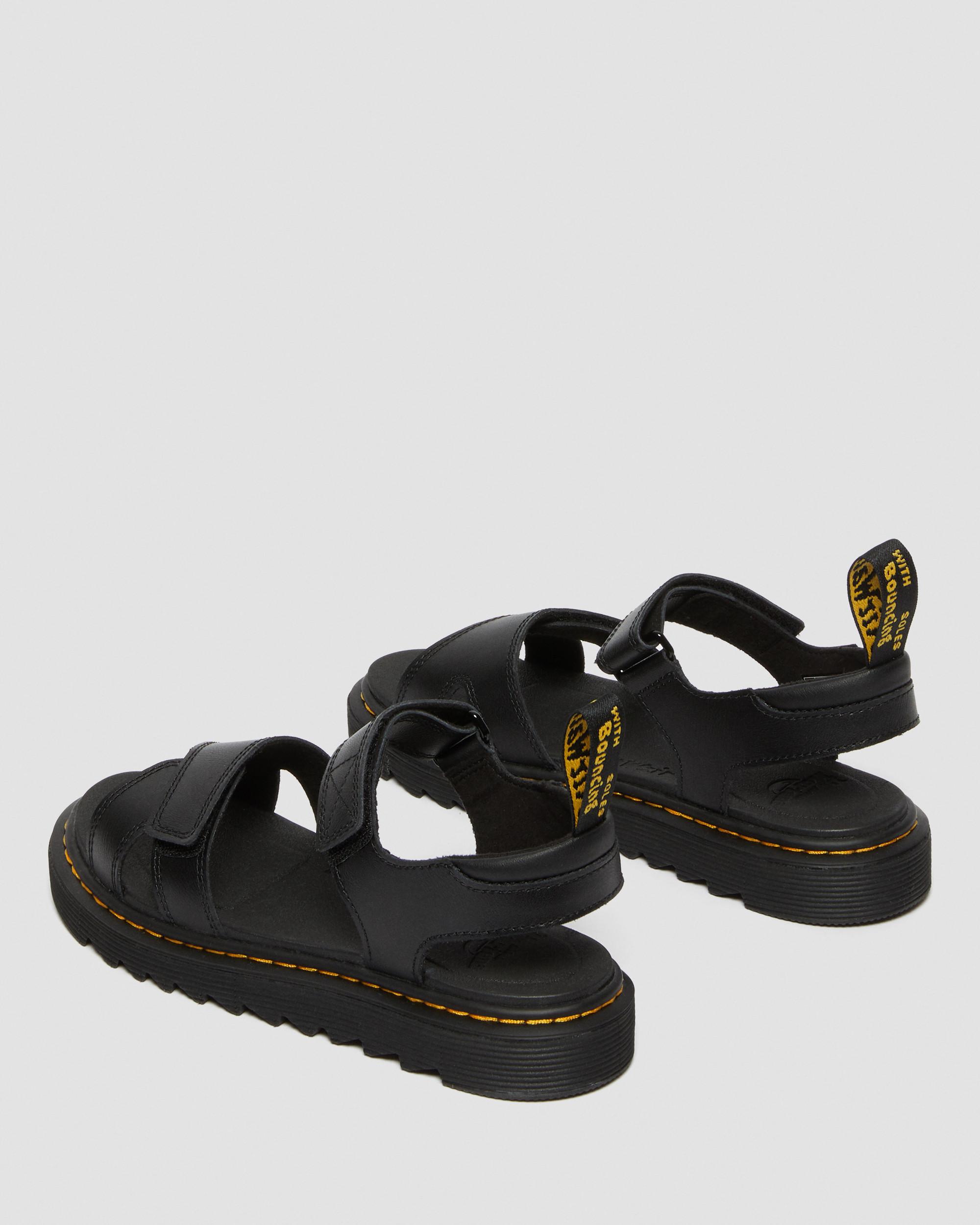 Youth Vossie Leather Sandals in Black