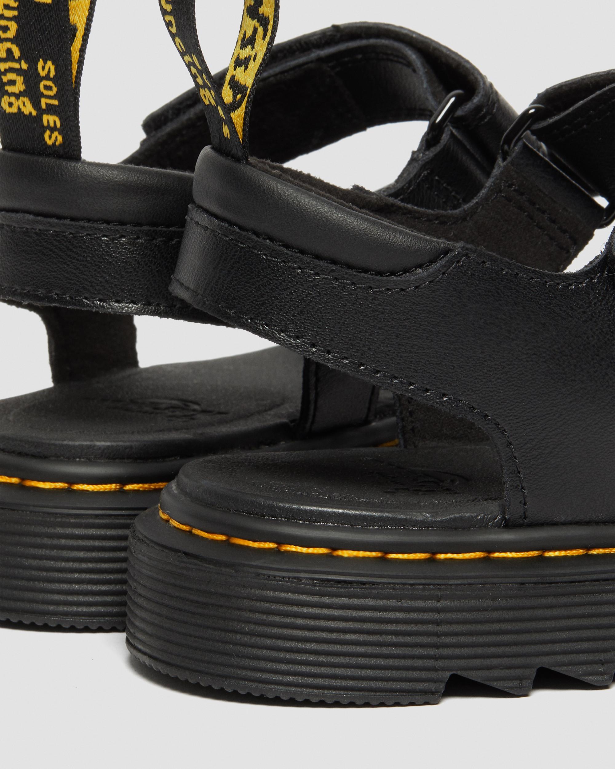 Youth Vossie Leather Sandals in Black