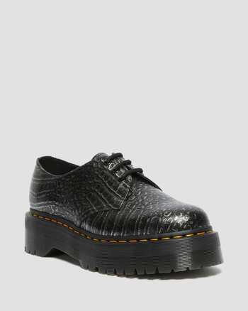 1461 Croc Emboss Leather Platform Shoes