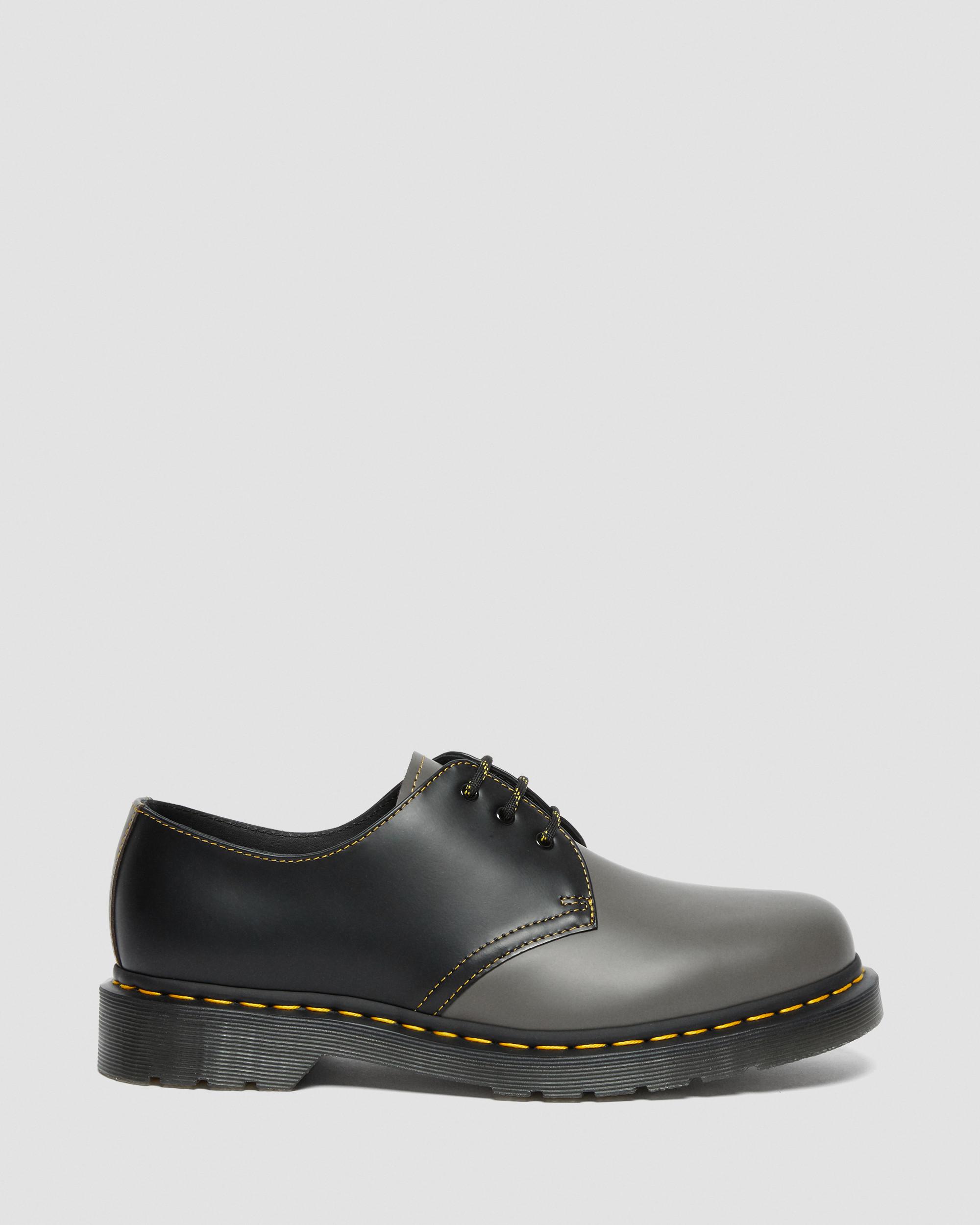1461 Smooth Clash Leather Shoes, Charcoal | Dr. Martens