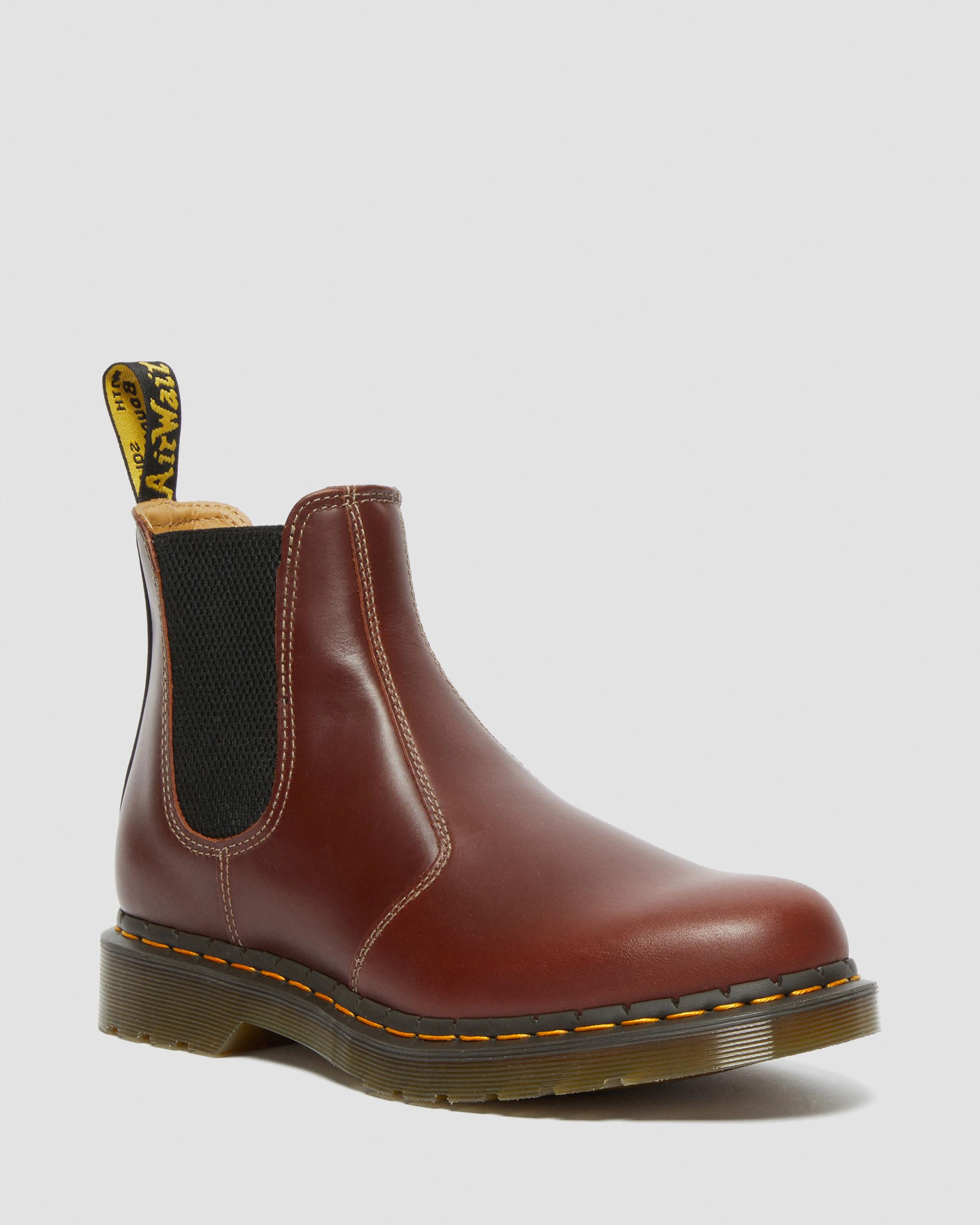 2976 Abruzzo Leather Chelsea Boots in BROWN+BLACK | Dr. Martens™