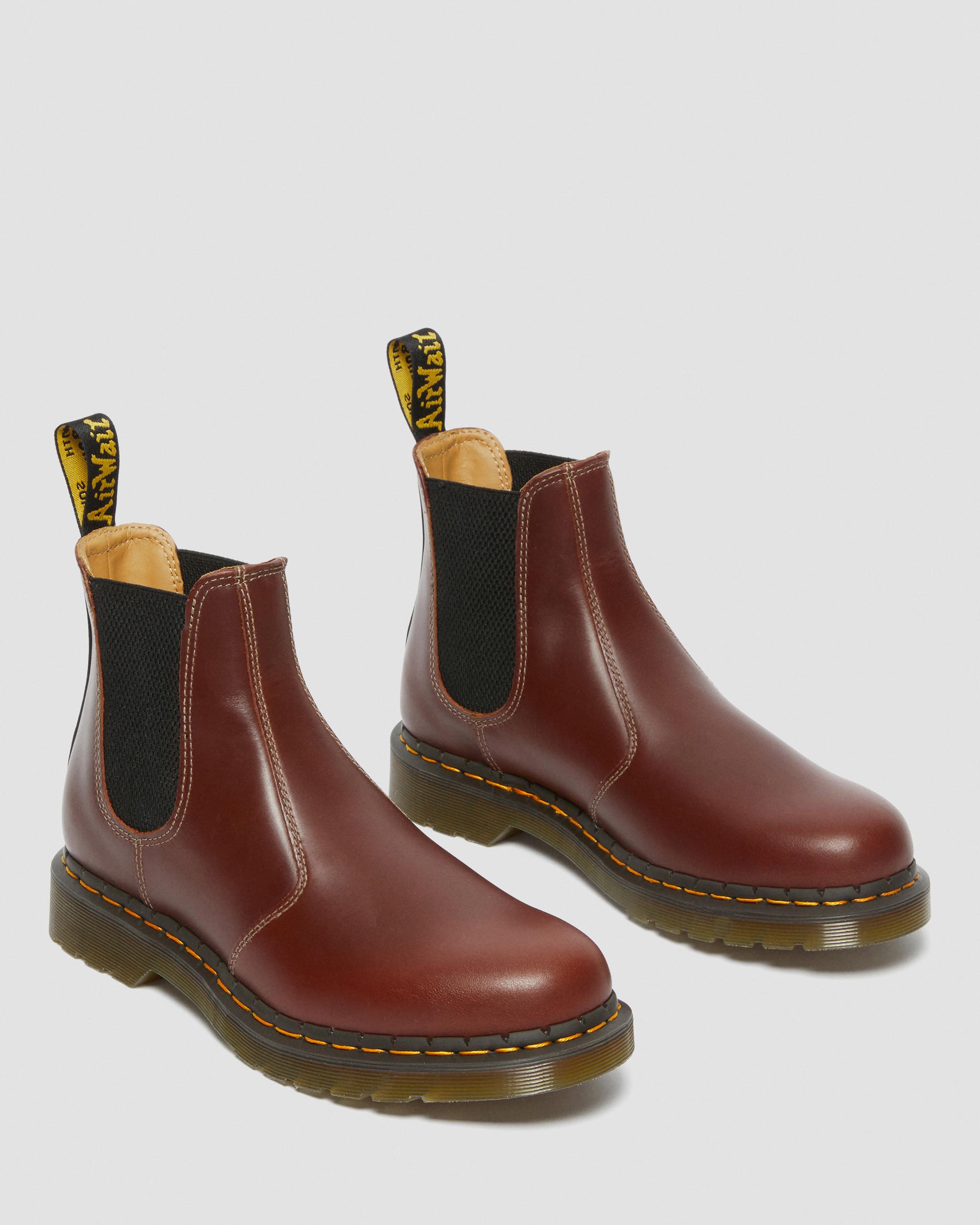 2976 Abruzzo Leather Chelsea Boots in BROWN+BLACK | Dr. Martens™