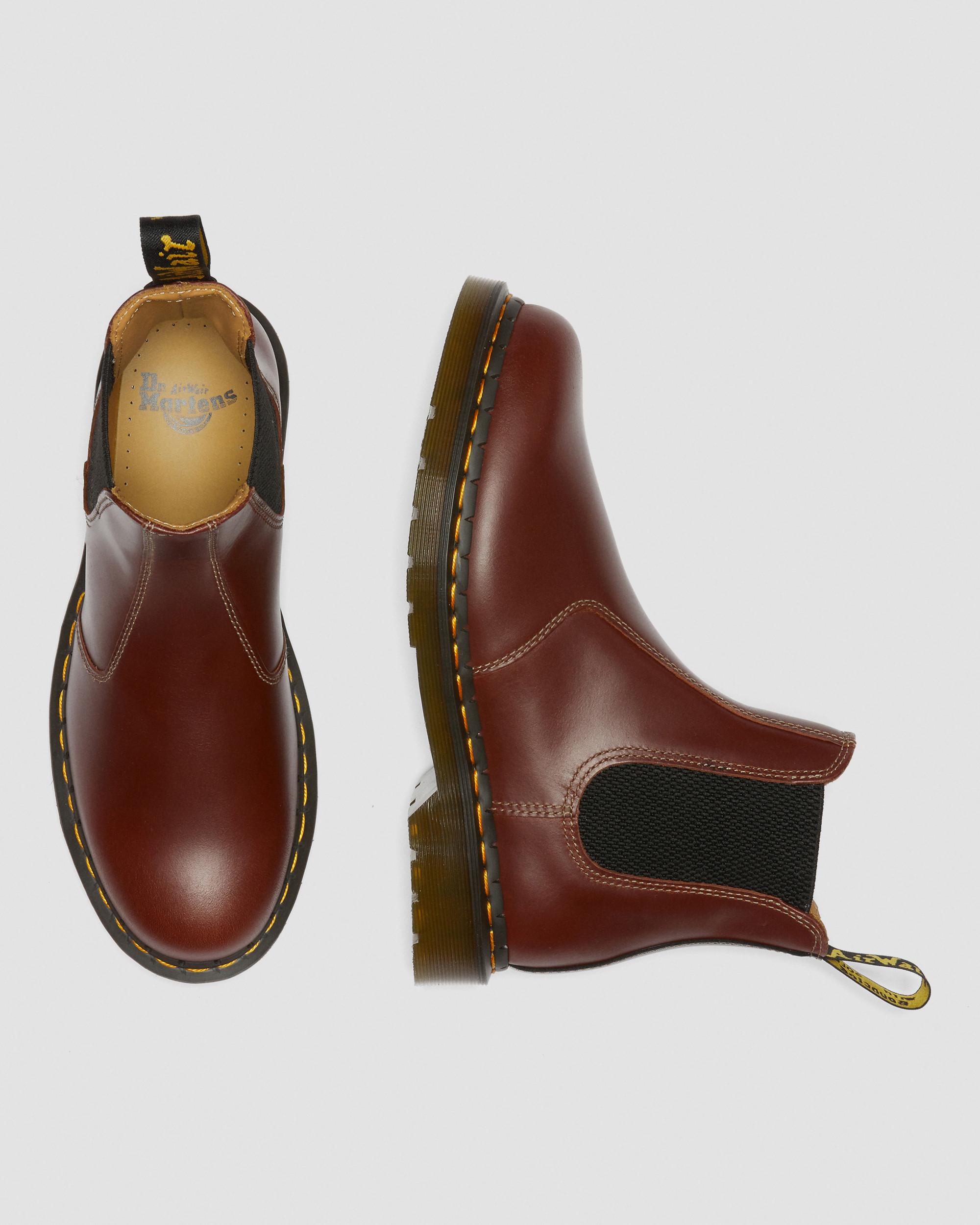 2976 Abruzzo Leather Chelsea Boots in BROWN+BLACK | Dr. Martens™