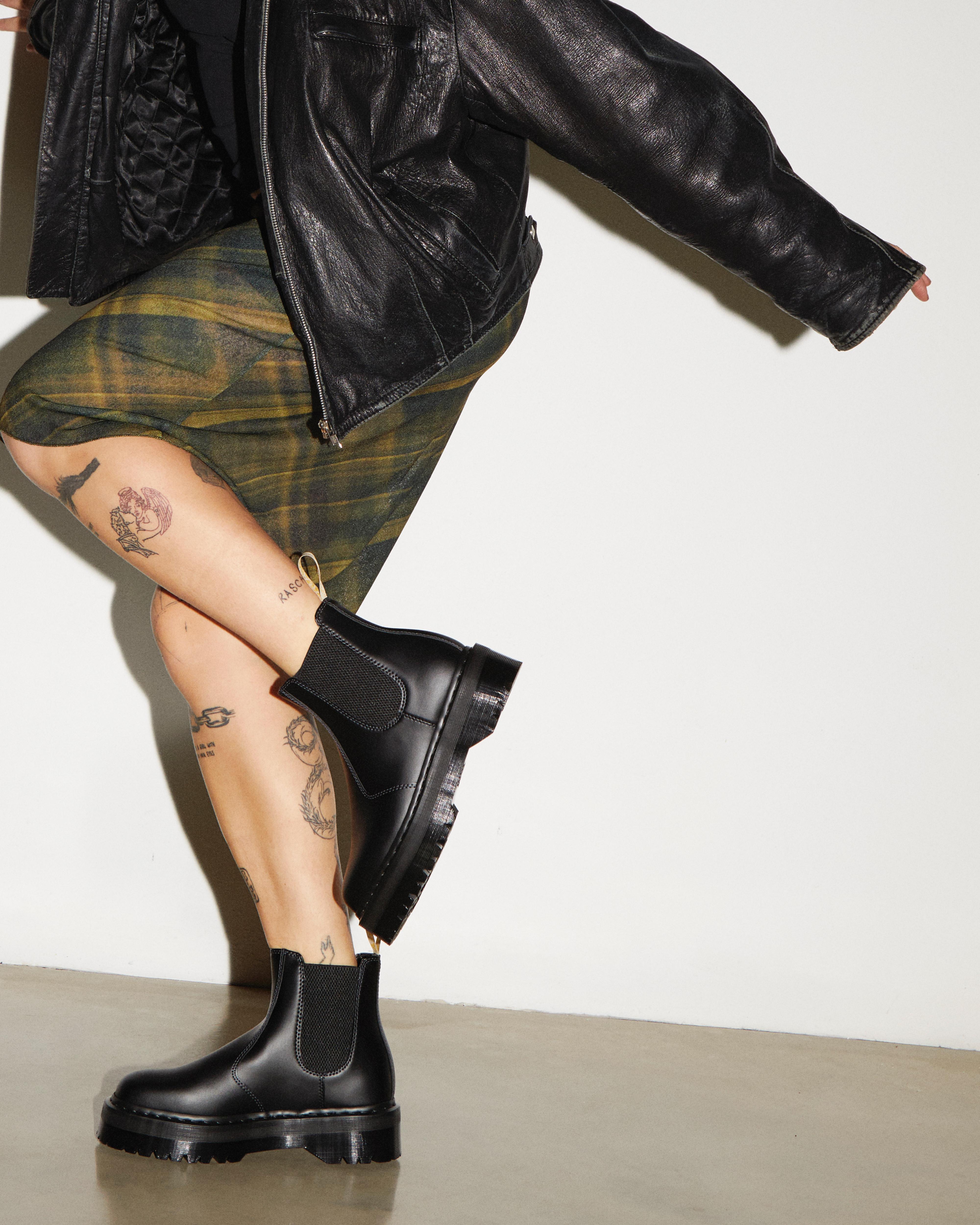 Vegan Felix Platform Chelsea Boots in Black | Dr. Martens
