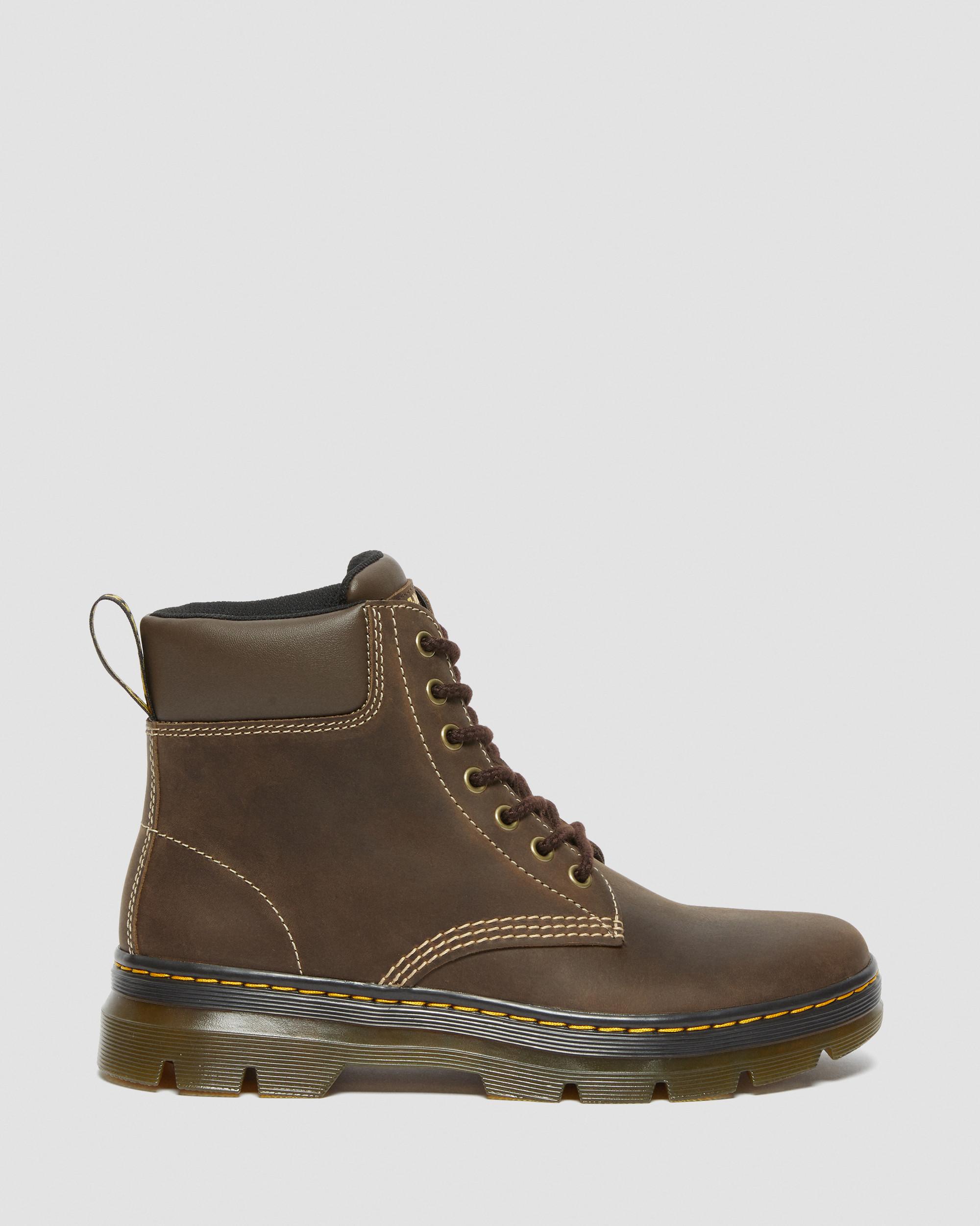 Winch Wyoming Leather Lace Up Boots in Dark Brown | Dr. Martens