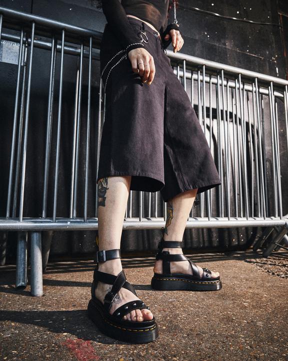 Imojeen Brando Leather Stud Platform Sandals | Dr. Martens