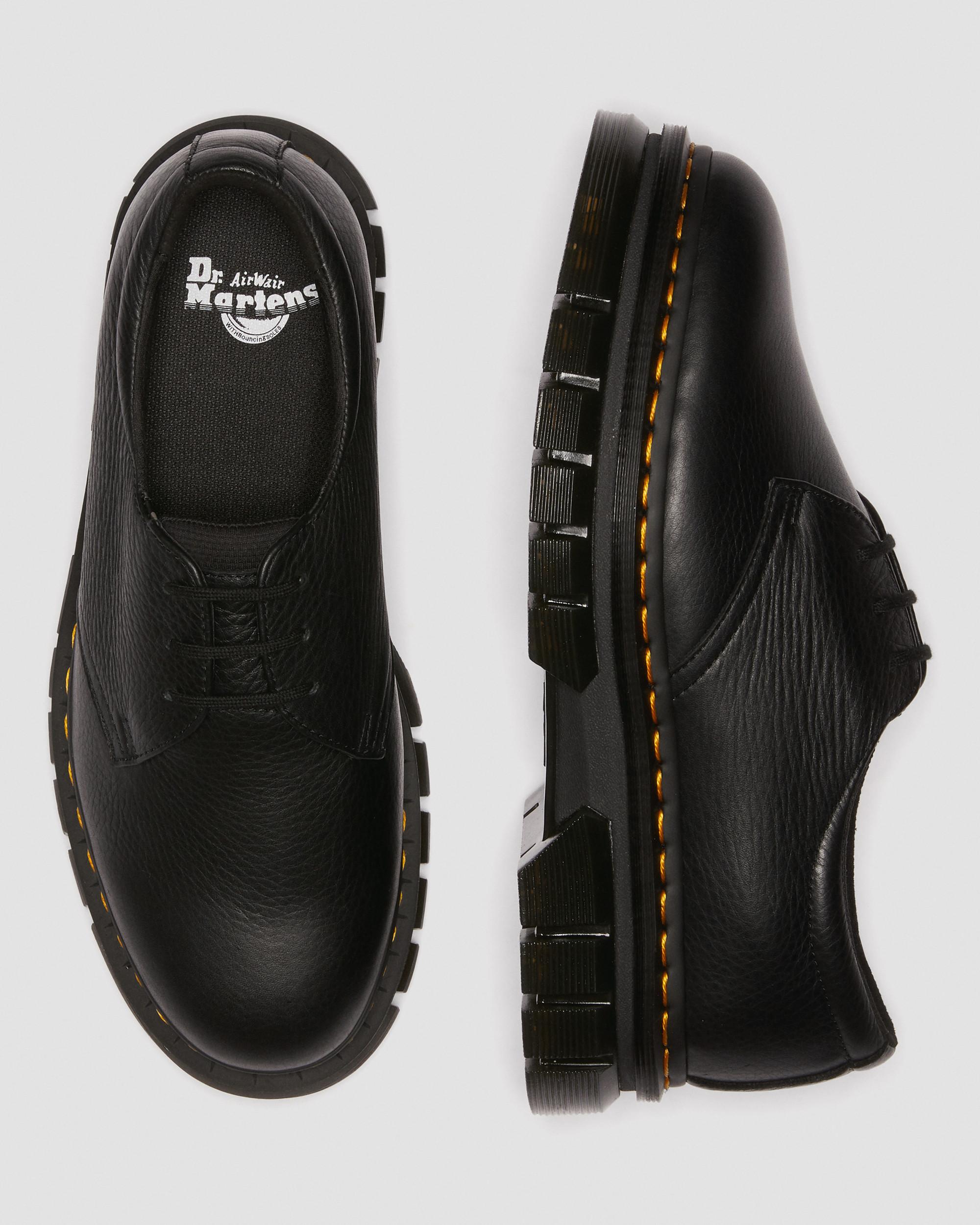 Rikard Lunar Leather Platform Shoes in Black | Dr. Martens