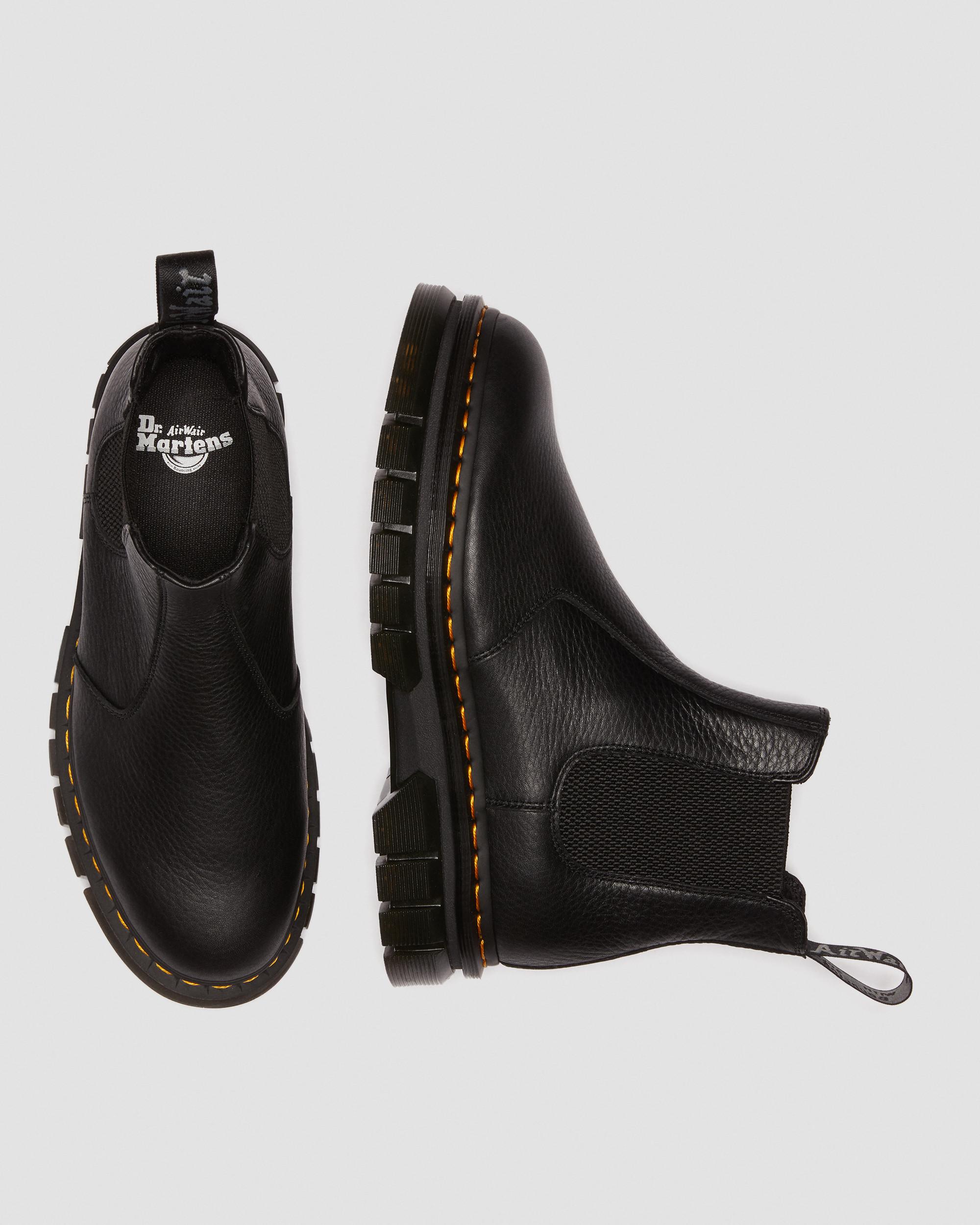 Dr. Martens RIKARD LUNAR full grain LEATHER CHELSEA LUG BOOTS 
Men\'s 10 punk 90s Rikard Lunar Leather Platform Shoes in Black | Dr. Martens main image 2
