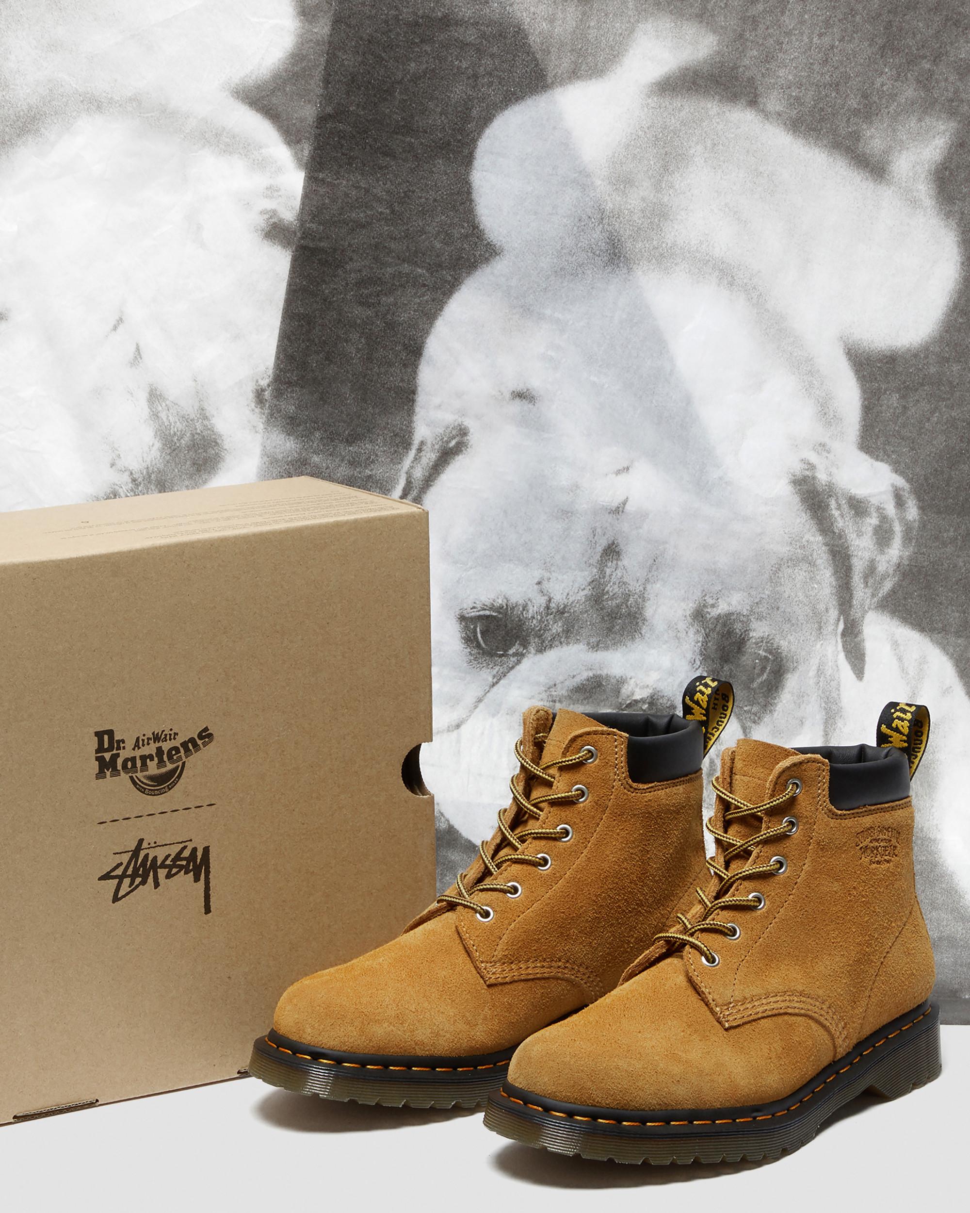 Dr.Martens × STUSSY 939 6ホールブーツ 939 Stüssy Suede Ankle Boots in CHESTNUT | Dr. Martens™