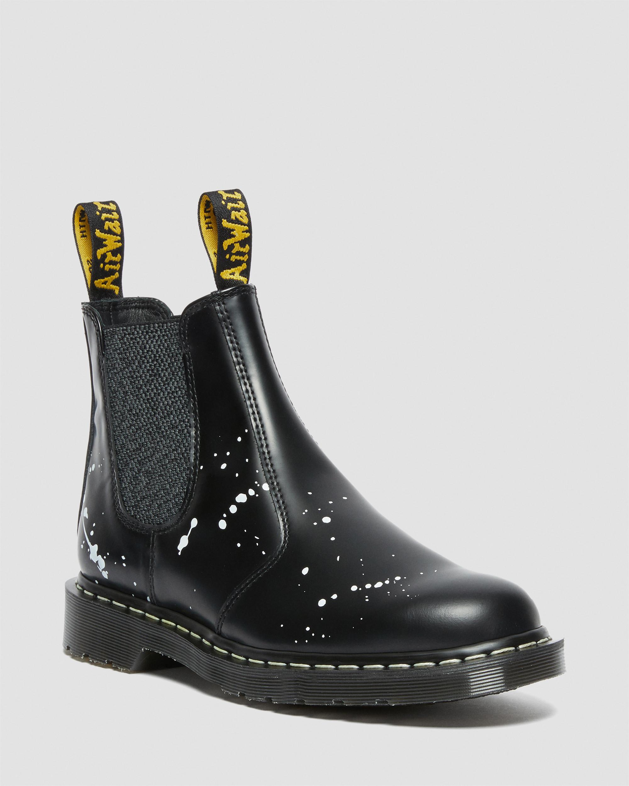 Dr. Martens' 2976 Neighborhood Smooth Leather Chelsea Boots In Black,white,multi