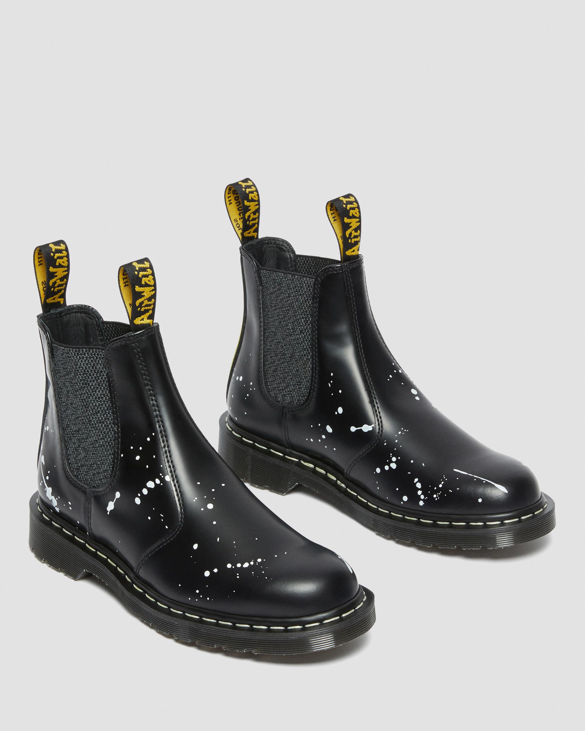 2976 NEIGHBORHOOD LEATHER CHELSEA BOOTS ​ in BLACK+WHITE | Dr