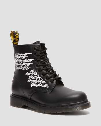 1460 Futura Embroidered Leather Lace Up Boots