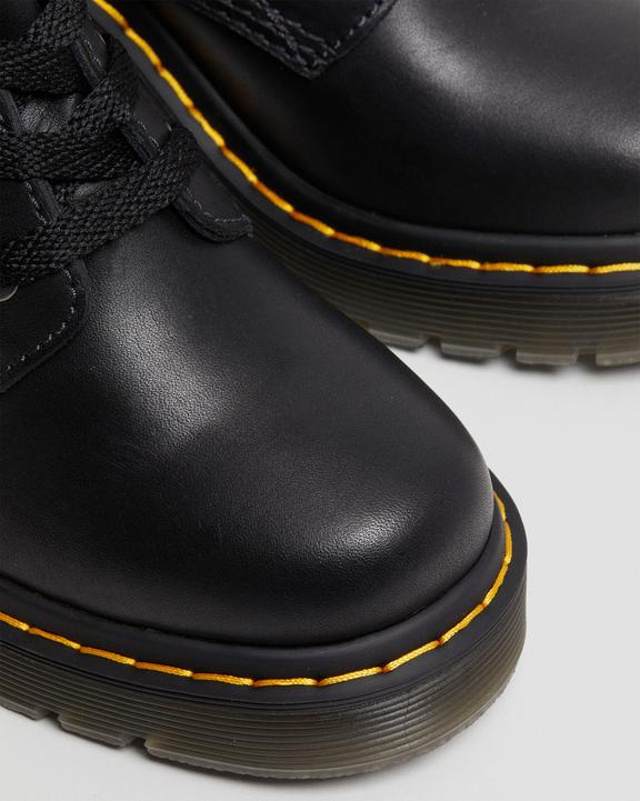 Jesy Sendal Leather Lace Up Flared Heel Boots in Black | Dr Jesy Sendal Leather Lace Up Flared Heel Boots in Black | Dr