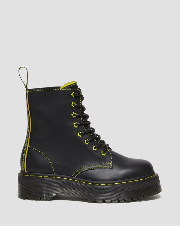 Jadon II Boot Neon Star Leather Platforms in Black | Dr. Martens Jadon II Boot Neon Star Leather Platforms in Black | Dr. Martens