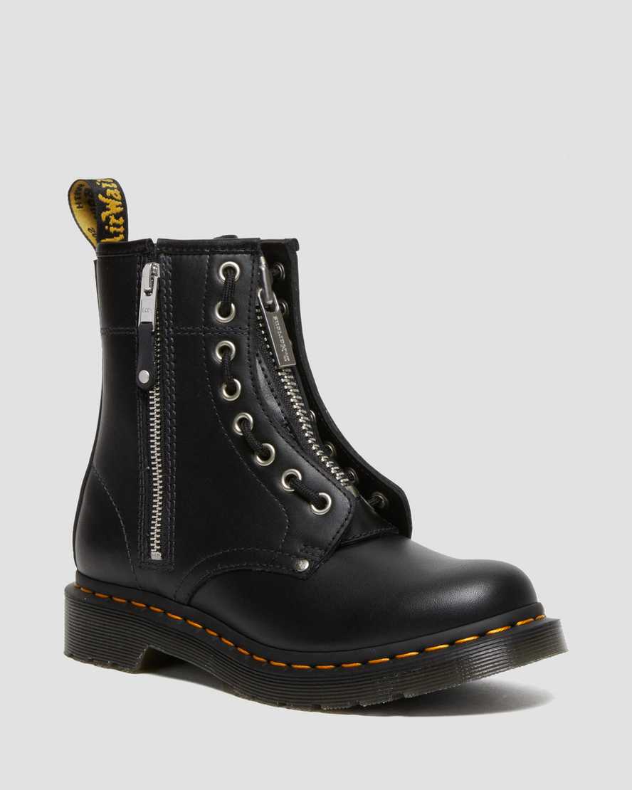 1460 Women's Double Zip Leather Lace Up Boots1460 Women's Double Zip Leather Lace Up Boots Dr. Martens