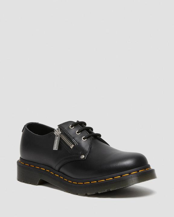 1461 Women's Double Zip Leather Oxford Shoes in Black | Dr 1461 Women's Double Zip Leather Oxford Shoes in Black | Dr