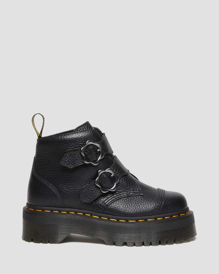 Devon Bloemengesp Gemalen Nappa Leren PlatformlaarzenDevon Bloemengesp Gemalen Nappa Leren Platformlaarzen Dr. Martens