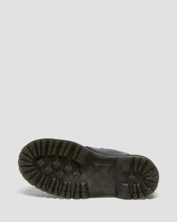 Devon Flower Buckle Leather Platform Boots in Black Milled Devon Flower Buckle Leather Platform Boots in Black Milled