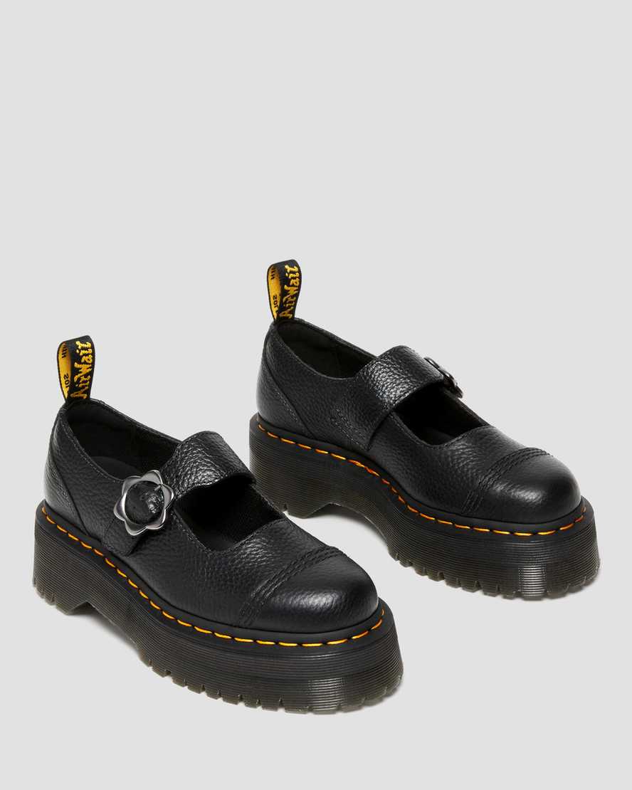 Zapatos con plataforma Addina Flower de piel en negroZapatos con plataforma Addina Flower de piel Dr. Martens