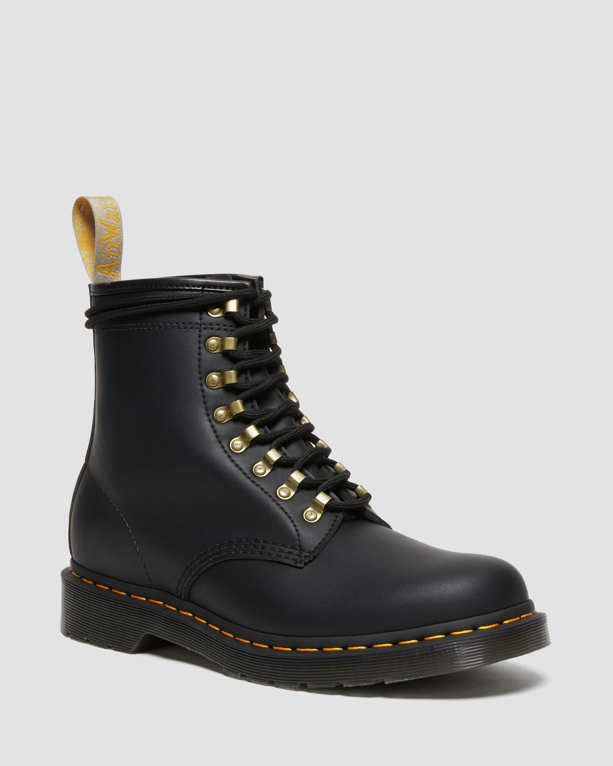 Vegan 1460 Hardware Lace Up Boots in BLACK | Dr. Martens™