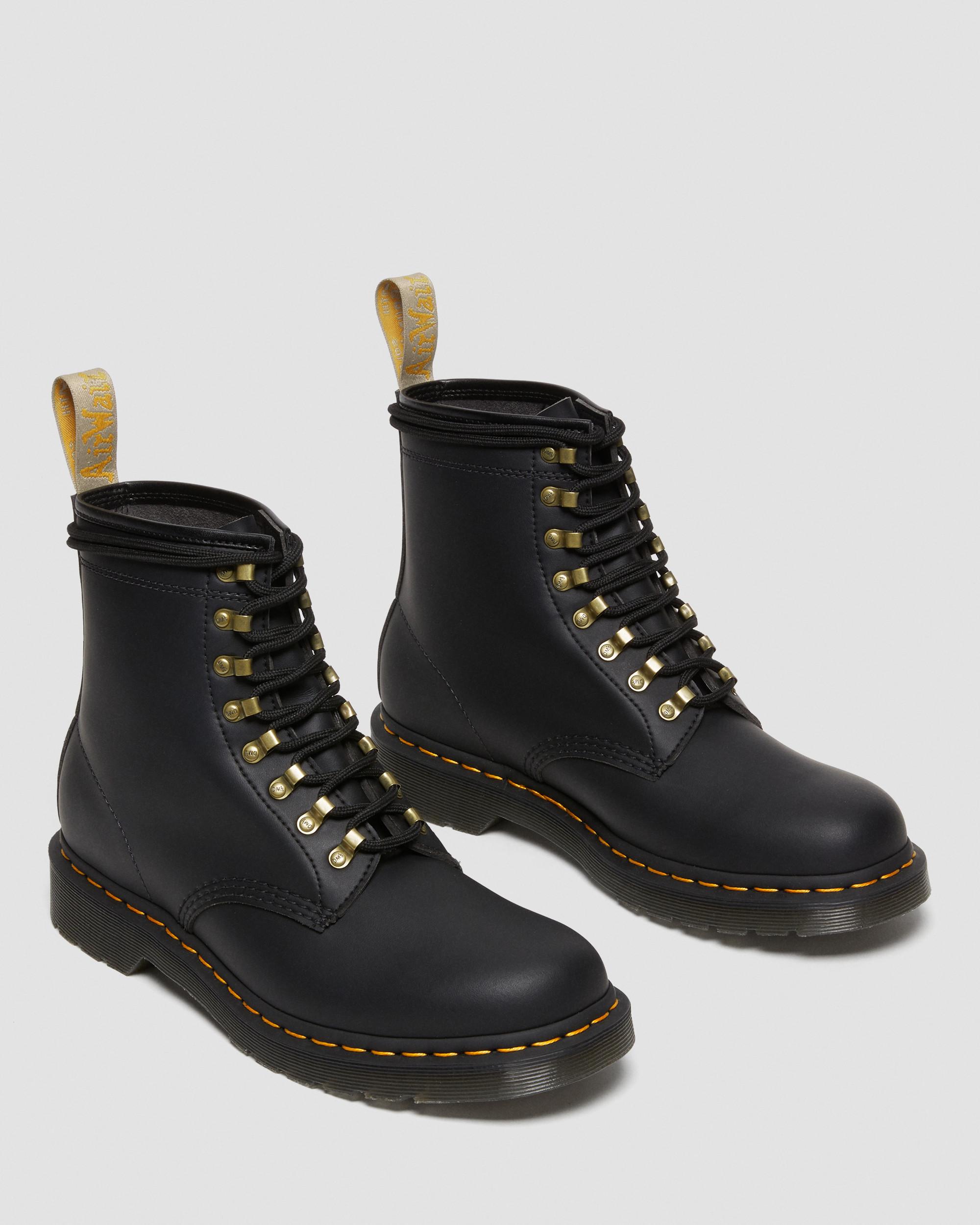 Vegan 1460 Hardware Lace Up Boots in BLACK | Dr. Martens™