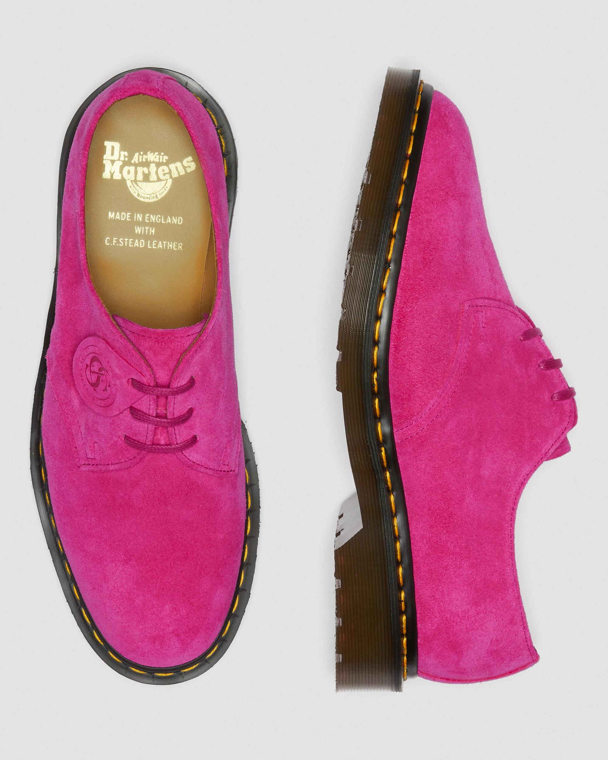 1461 Made in England Buck Suede Oxford Shoes in PINK | Dr. Martens™