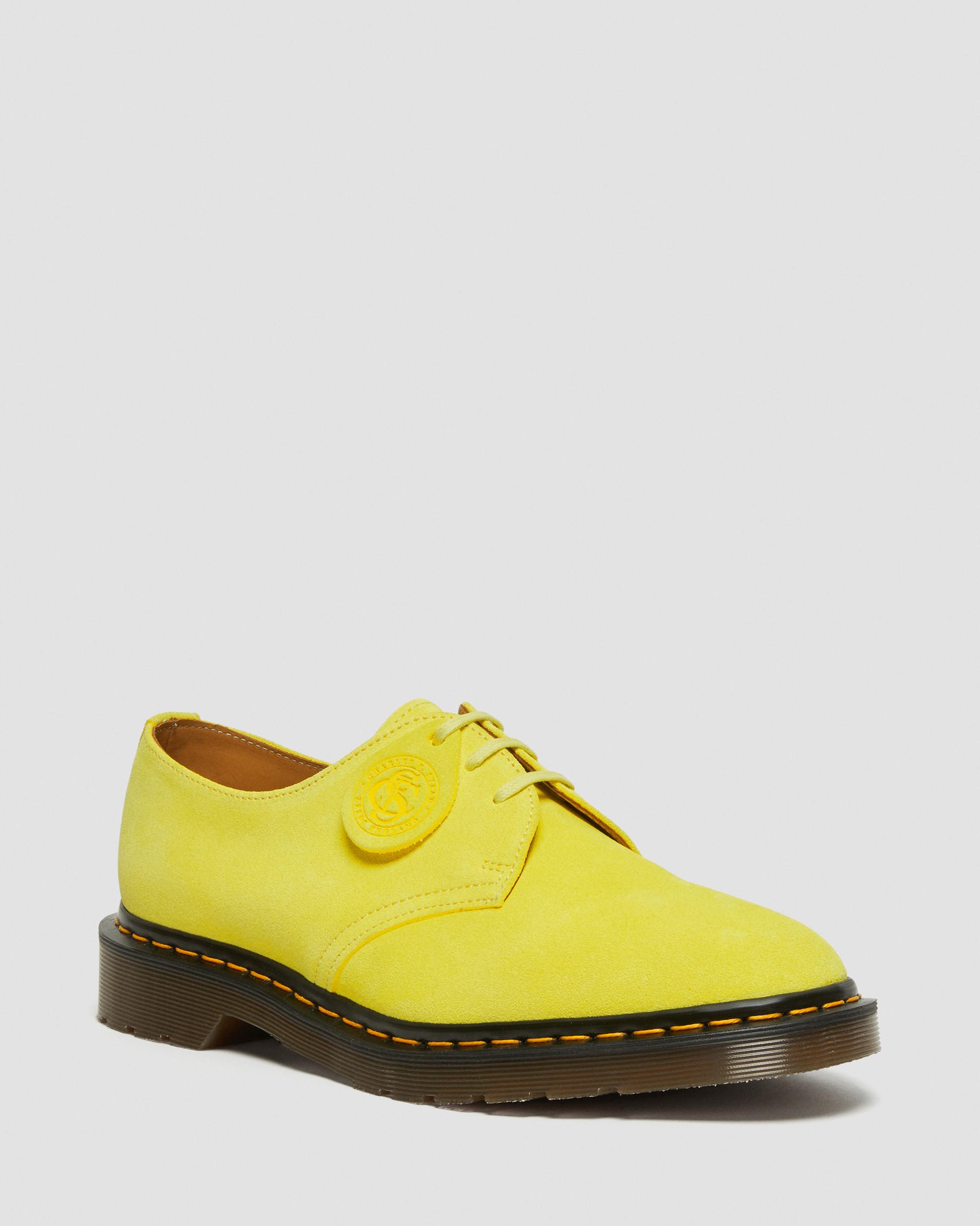 1461 Made in England Buck Suede Shoes in Yellow | Dr. Martens