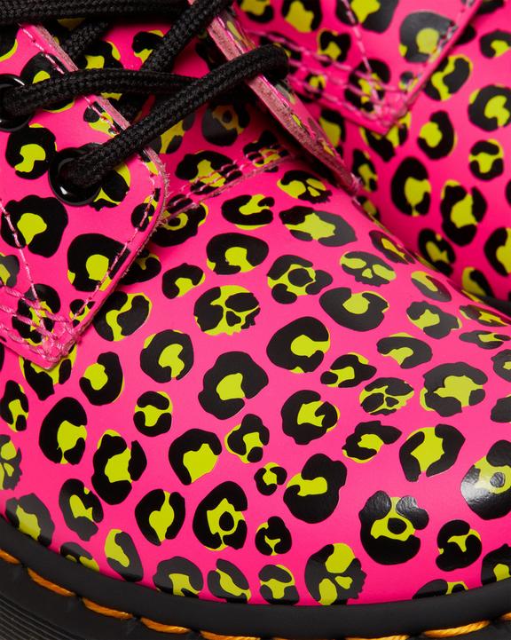1460 Women's Leopard Smooth Leather Lace Up Boots1460 Leopard Glattleder Schnürstiefel Dr. Martens