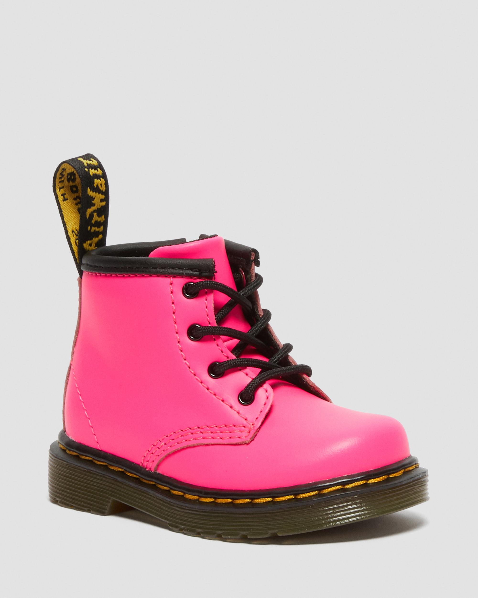 Infant 1460 Softy T Leather Lace Up Boots in Pink