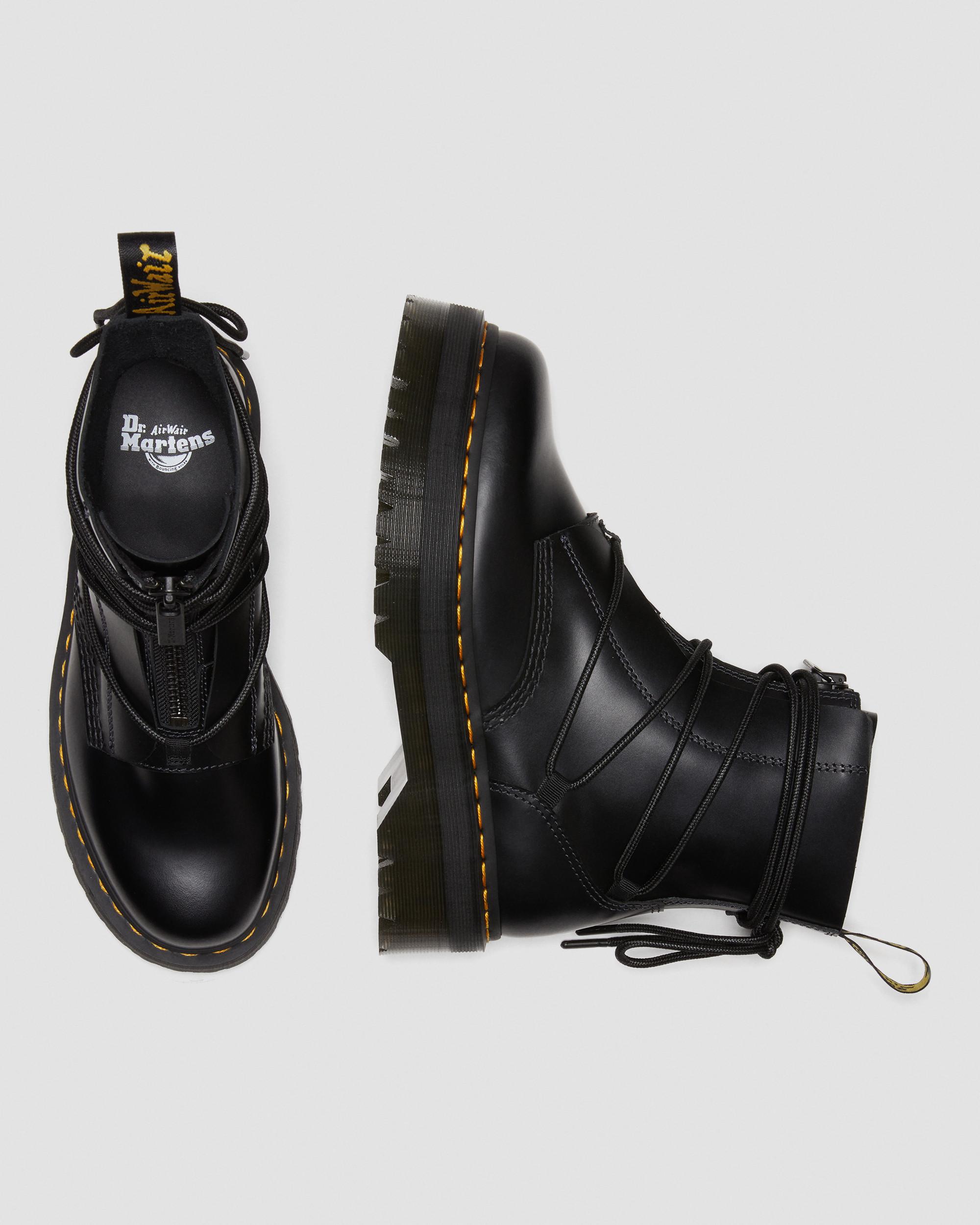 Jarrick II Laced Leather Platform Boots, Black | Dr. Martens