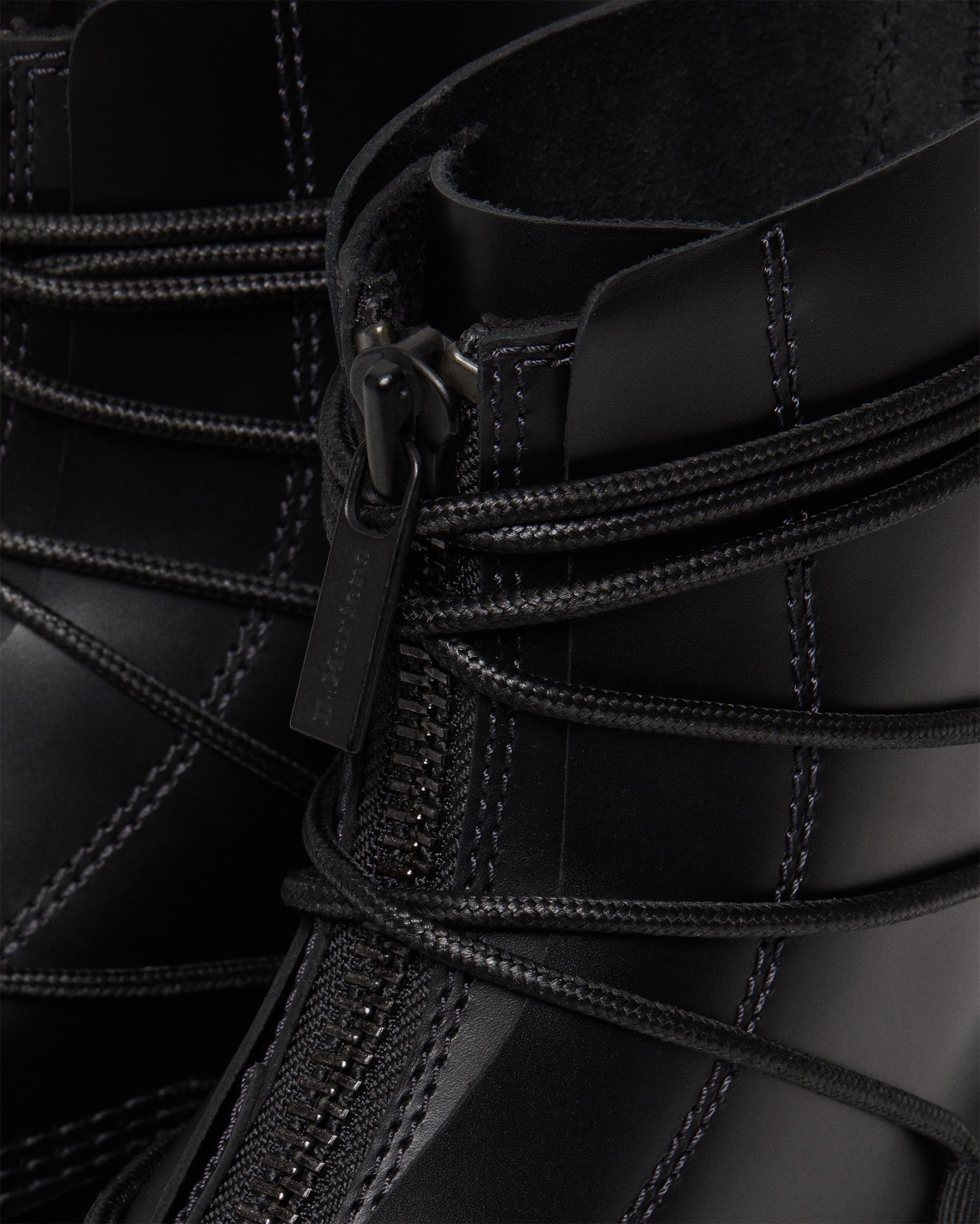 Jarrick II Laced Leather Platform Boots, Black | Dr. Martens