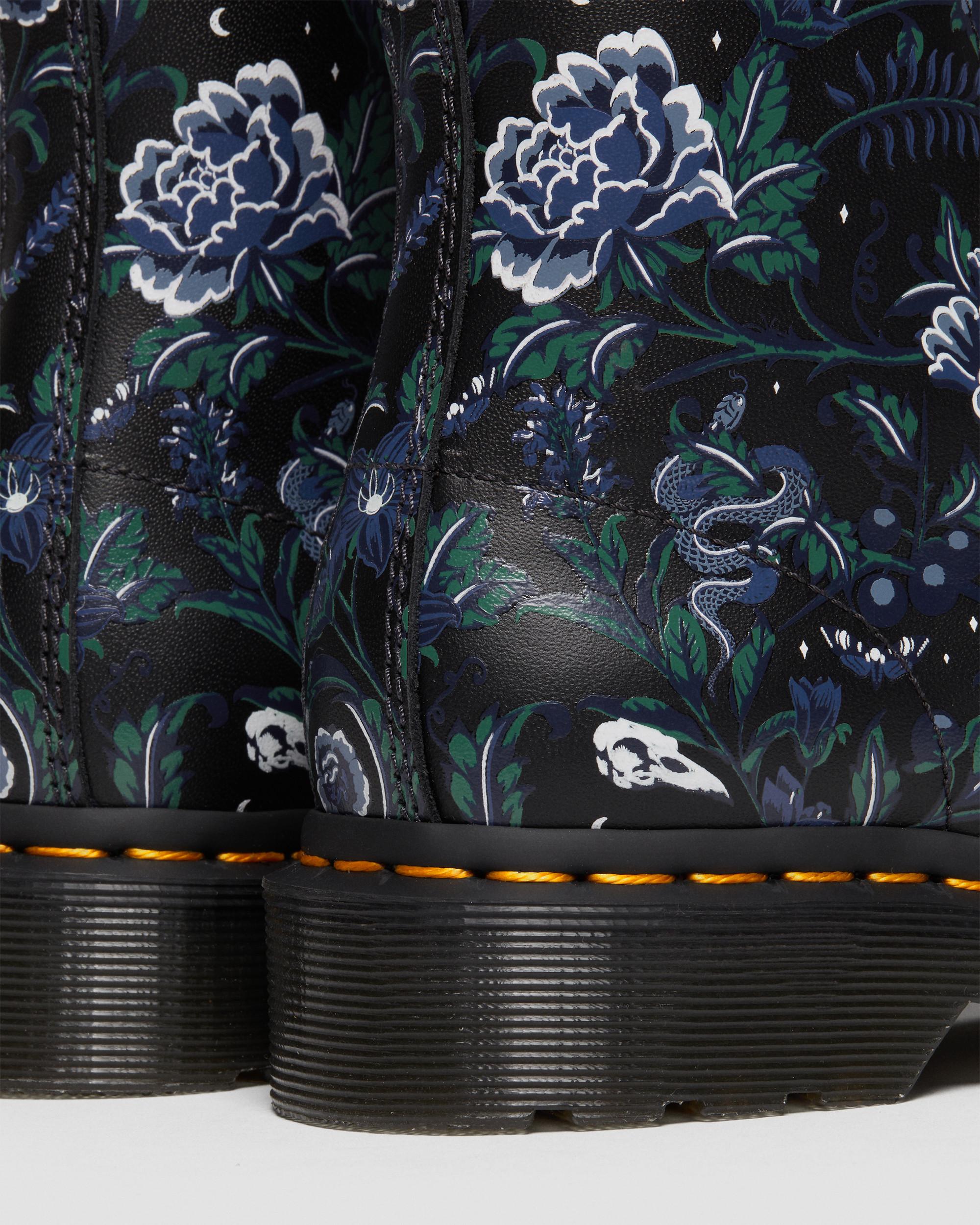 Boots 1460 Pascal Mystic Floral à lacets in Black