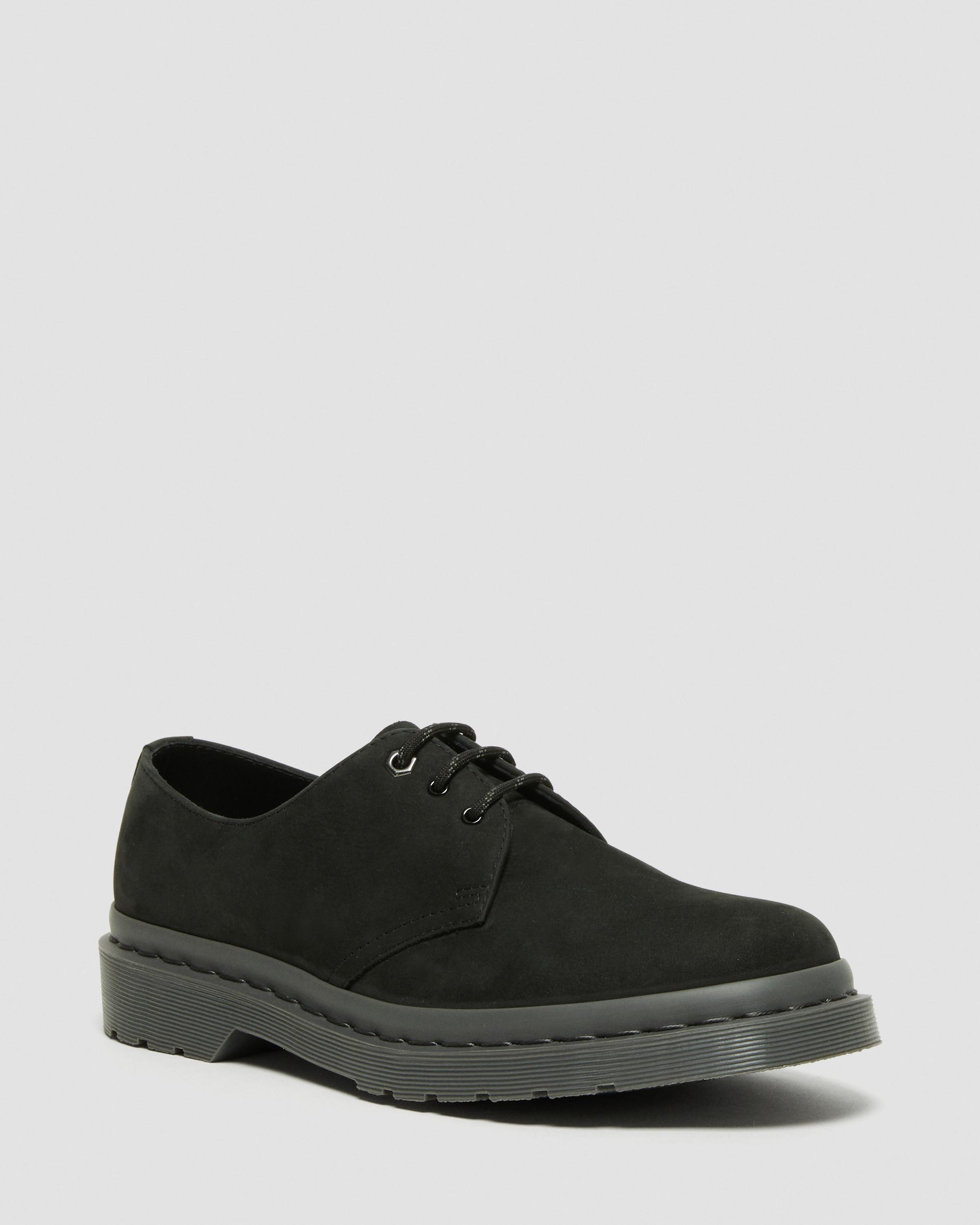 1461 Mono Milled Nubuck Leather Oxford Shoes, Black | Dr