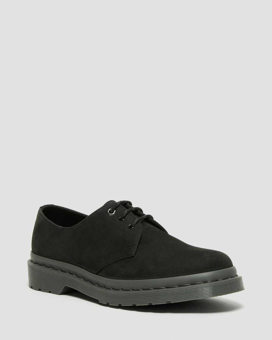 Dr. Martens 1461 Mono Milled Nubuck Oxford Shoes In Black