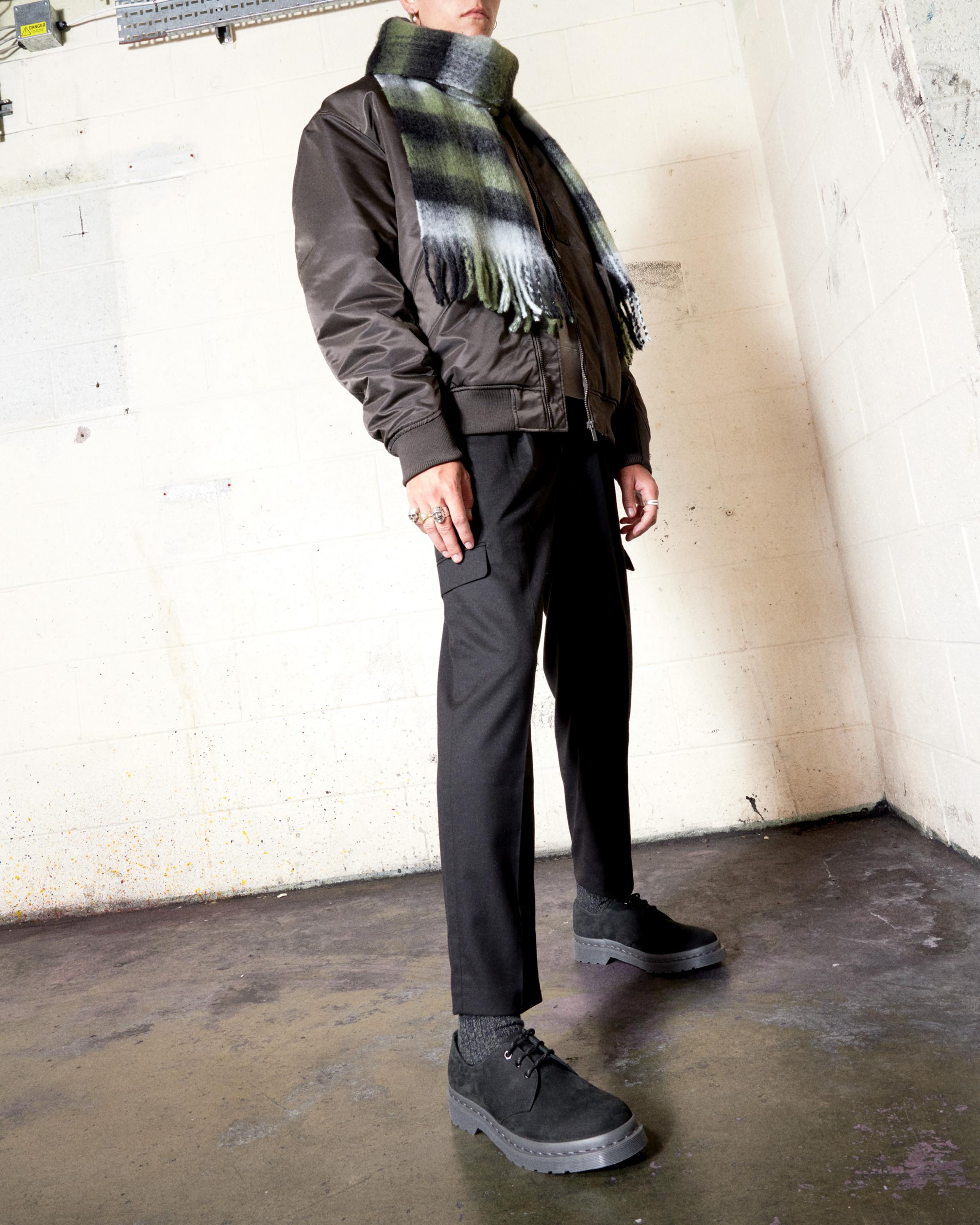 1461 Mono Milled Nubuck Leather Oxford Shoes in BLACK | Dr. Martens™