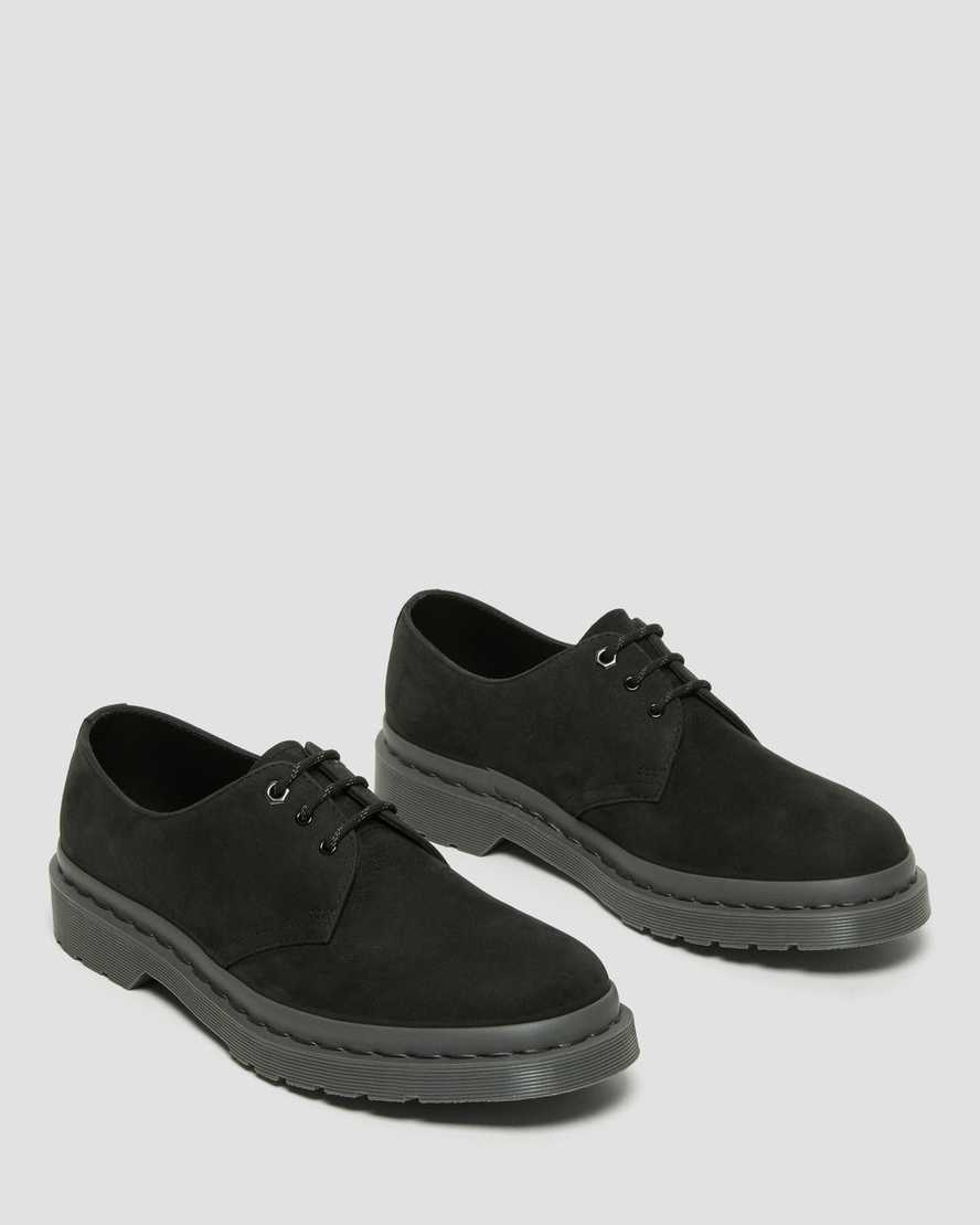 Shop Dr. Martens' 1461 Mono Milled Nubuck Leather Oxford Shoes In Black