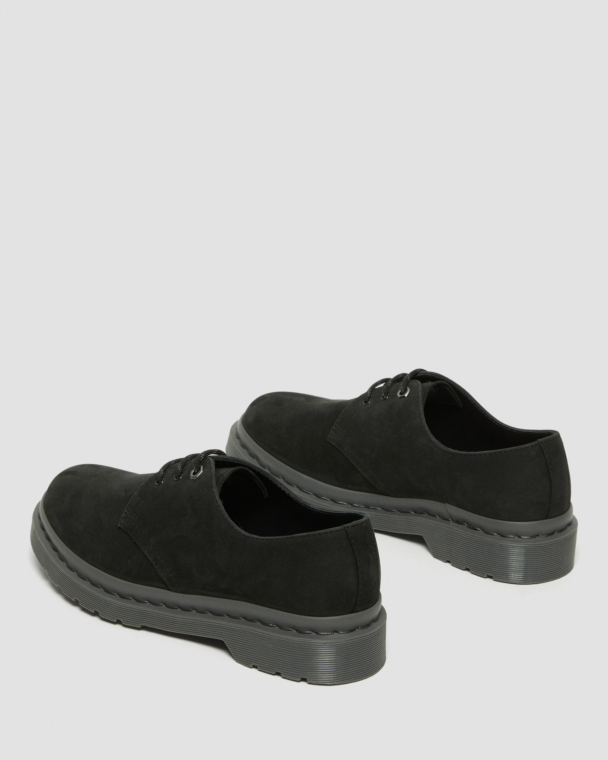 1461 Mono Milled Nubuck Leather Oxford Shoes in BLACK | Dr. Martens™